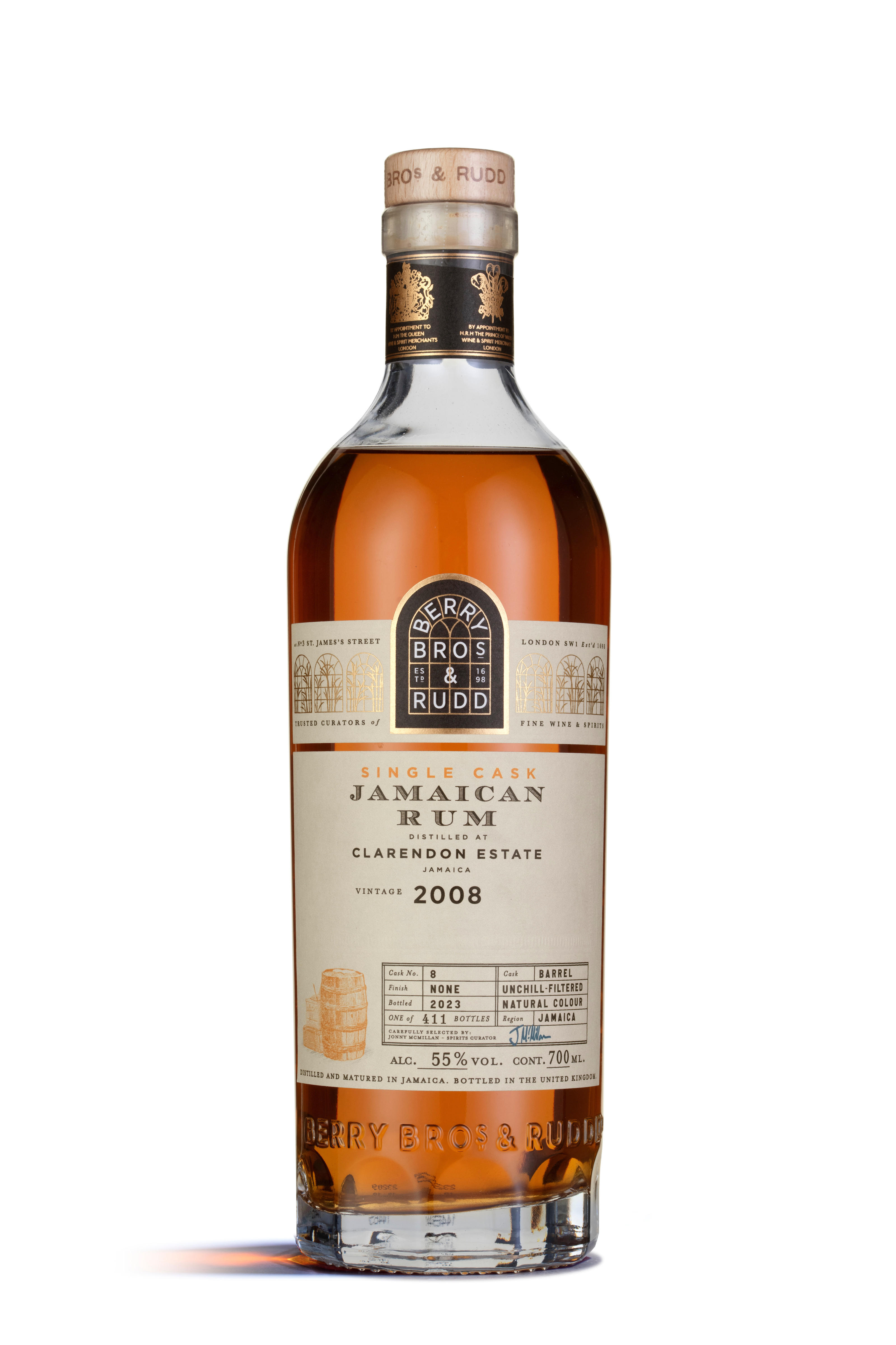2008 Berry Bros. & Rudd Jamaican Rum, Cask Ref. 8 (55%) bottle