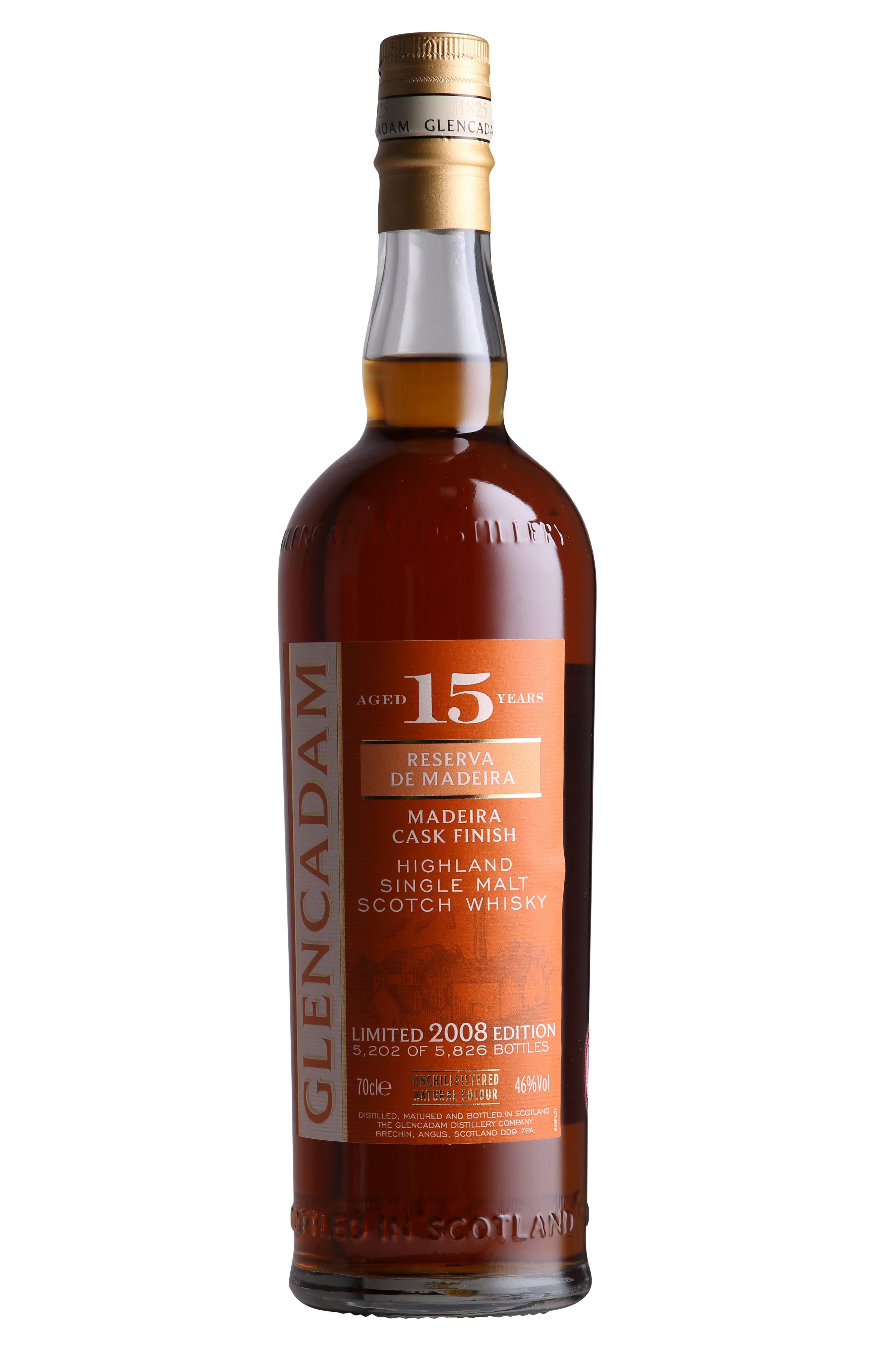 2008 Glencadam, Madeira Cask Finish, 15-Year-Old, Highland, Single Malt Scotch Whisky (46%) bottle