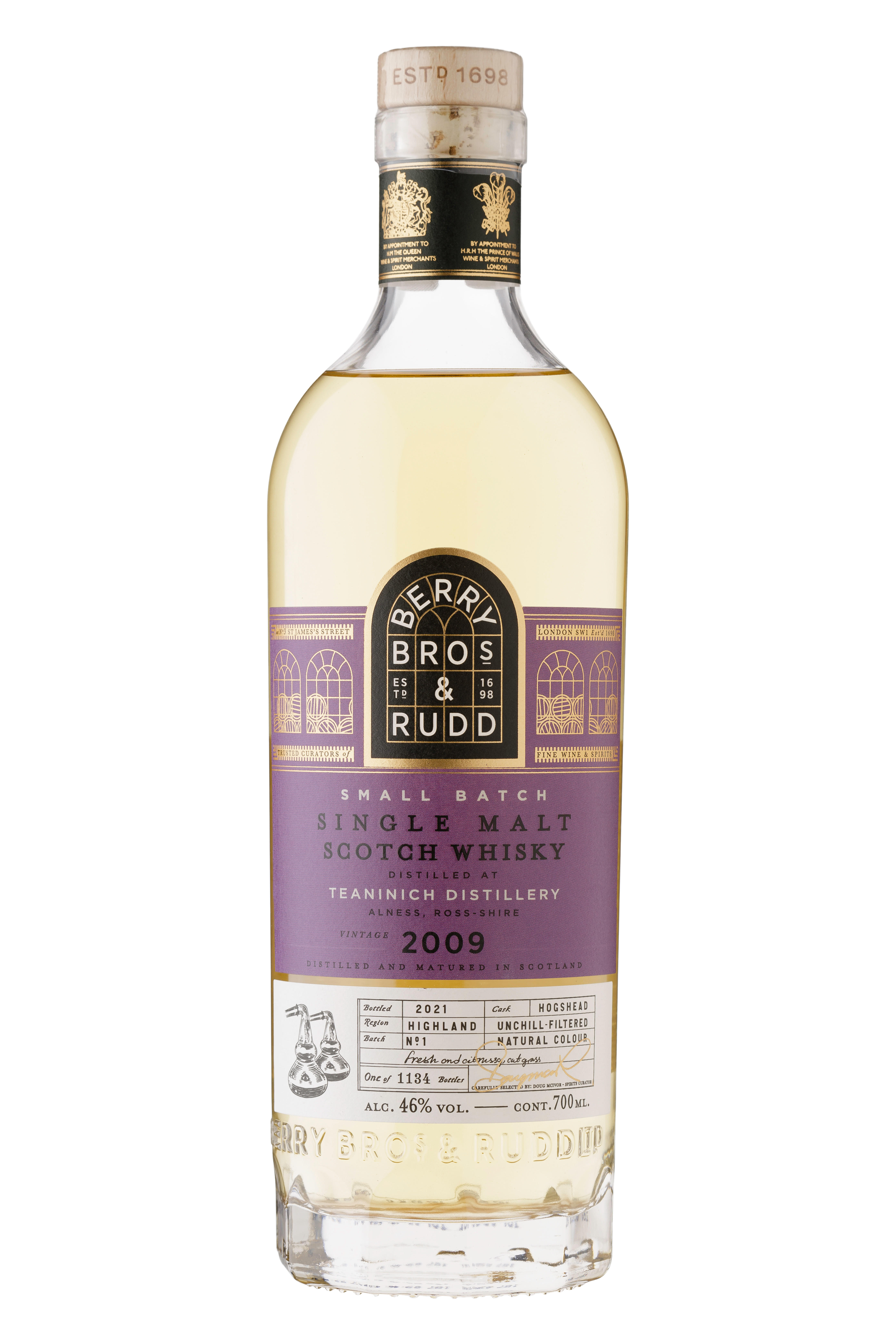 2009 Berry Bros, & Rudd Teaninich, Small Batch, Cask Ref. 714892/3/6, Highland, Single Malt Scotch Whisky (46%)