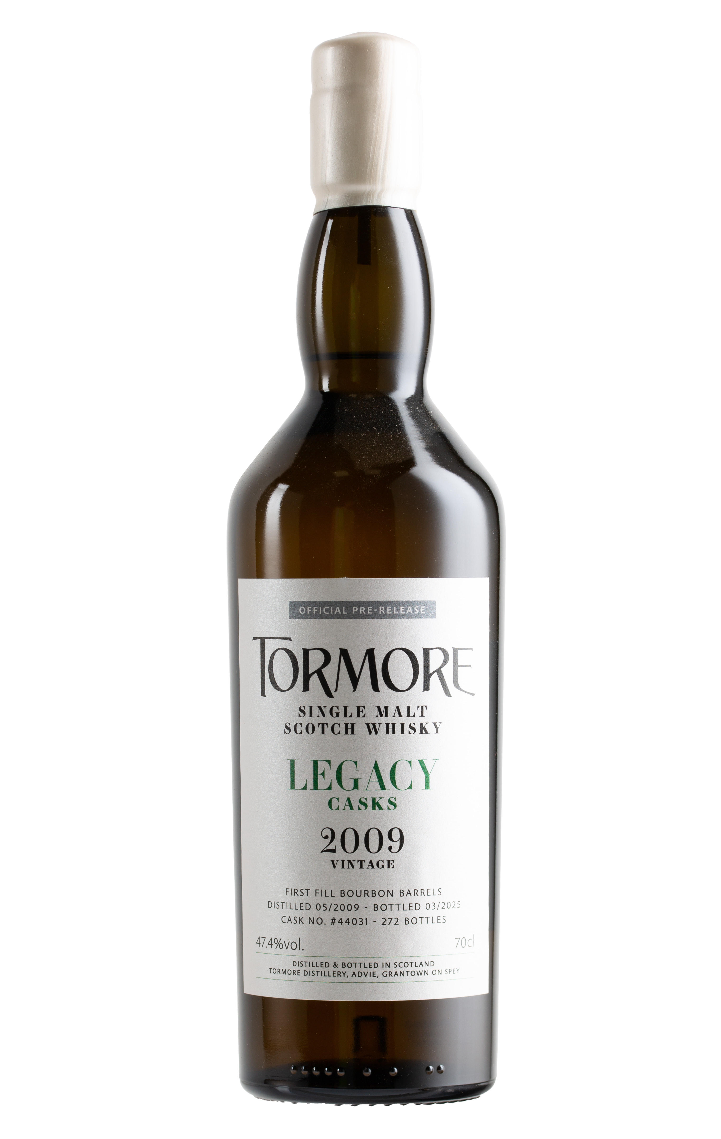 2009 Tormore, Legacy Casks, Speyside, Single Malt Scotch Whisky (47.4%) bottle