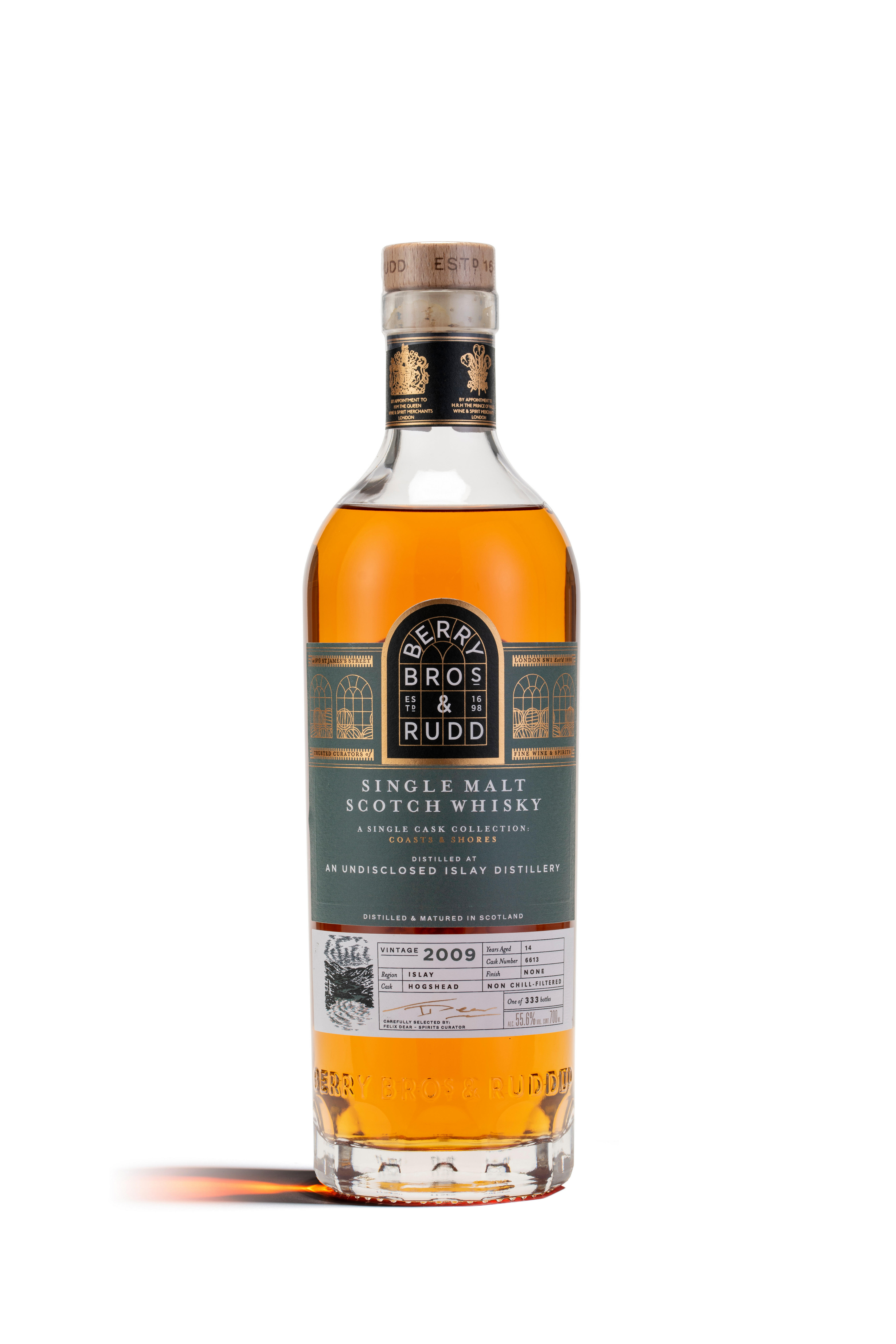 2009 Undisclosed Islay, Coasts & Shores, Cask Ref. 6613, Single Malt Scotch Whisky (55.6%) bottle
