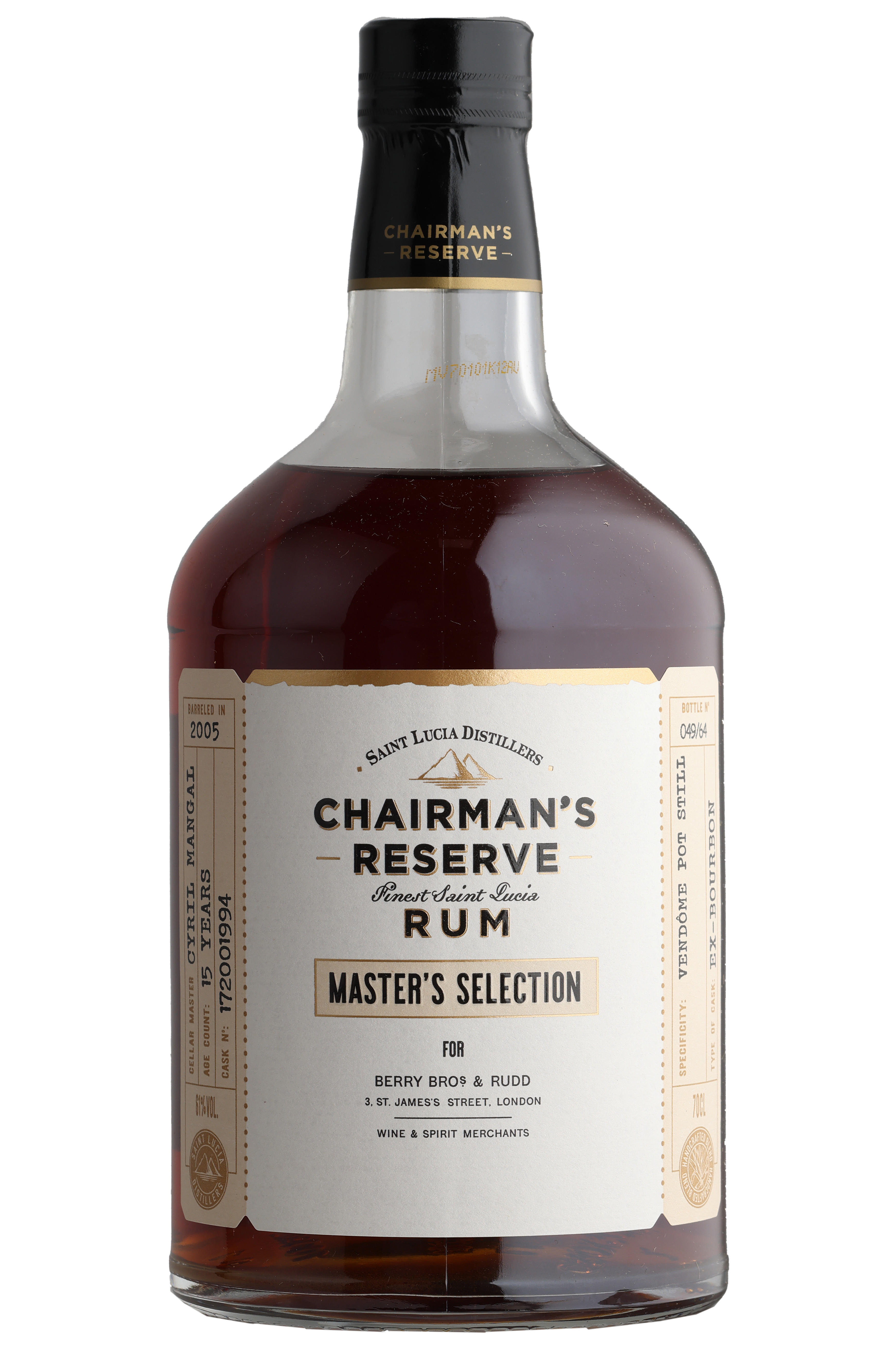 2009 Saint Lucia Distillers, Chairman's Reserve, Master's Selection, Berry Bros. & Rudd Exclusive Cask, Rum, Saint Lucia (59.6%)