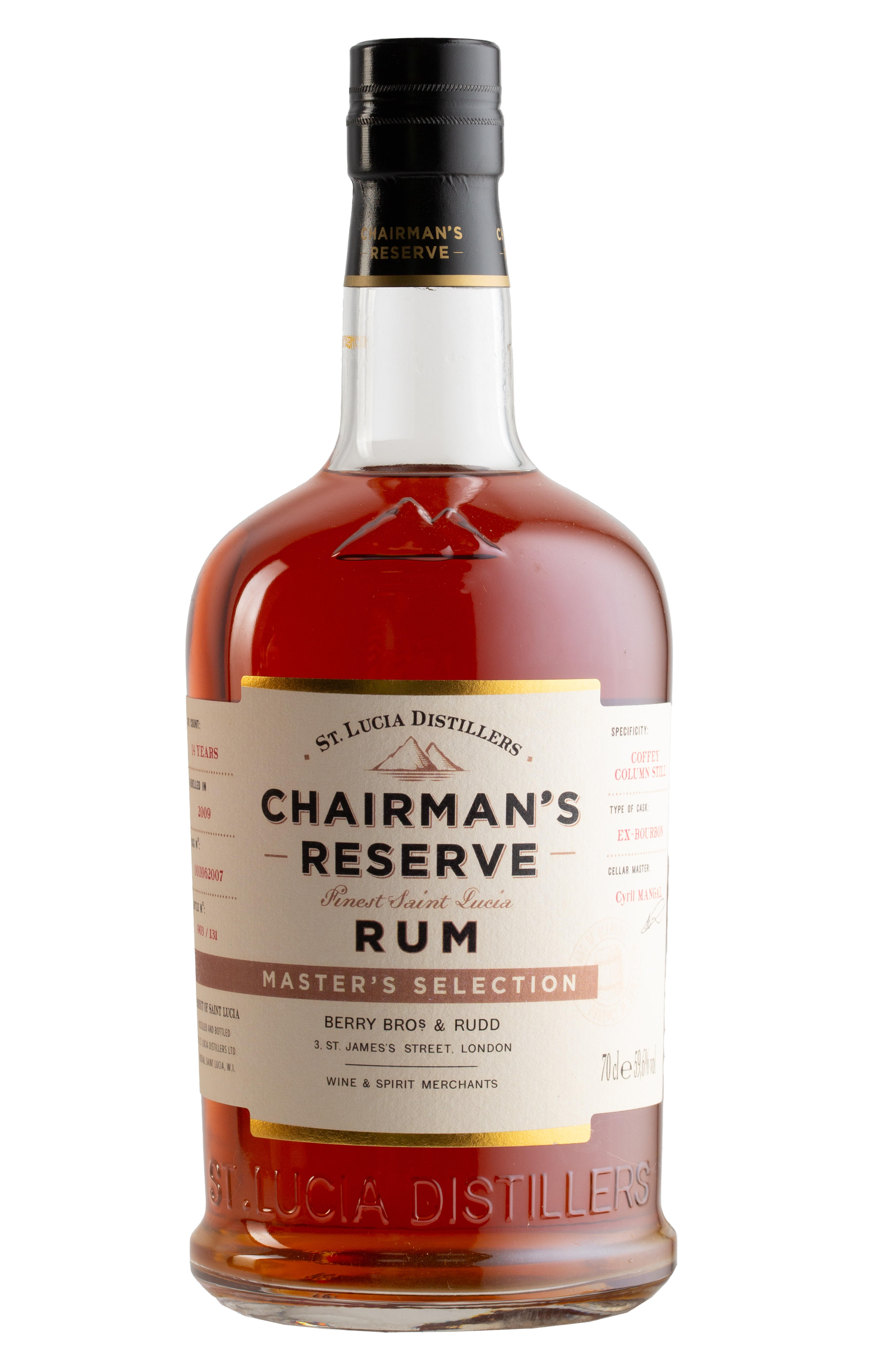 2009 Saint Lucia Distillers, Chairman's Reserve, Master's Selection, Berry Bros. & Rudd Exclusive Cask, Rum, Saint Lucia (59.6%) bottle
