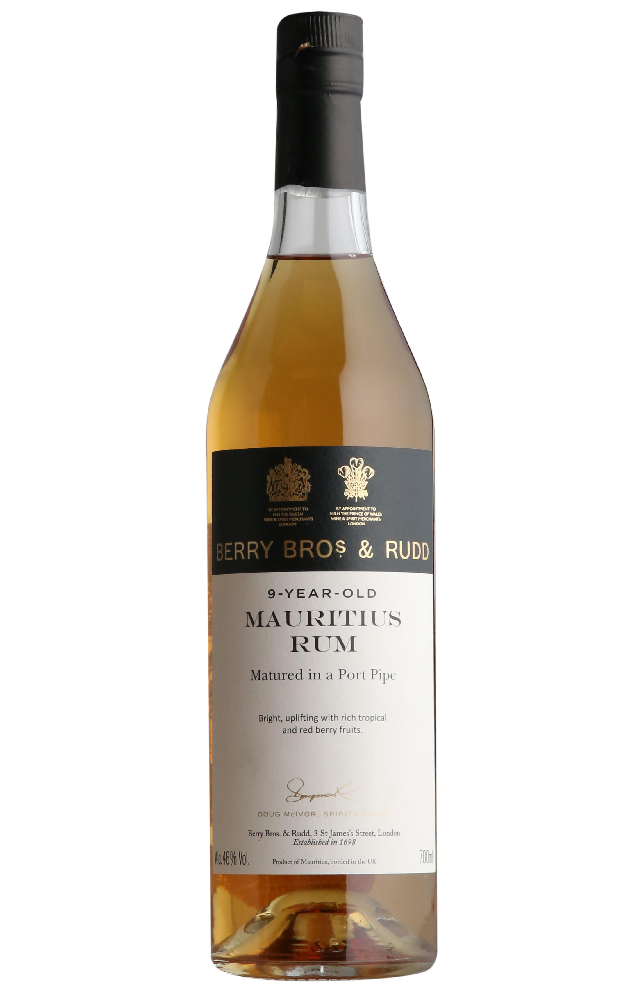 2010 Berrys' Own Selection Port Cask, Rum, Mauritius (46%) bottle