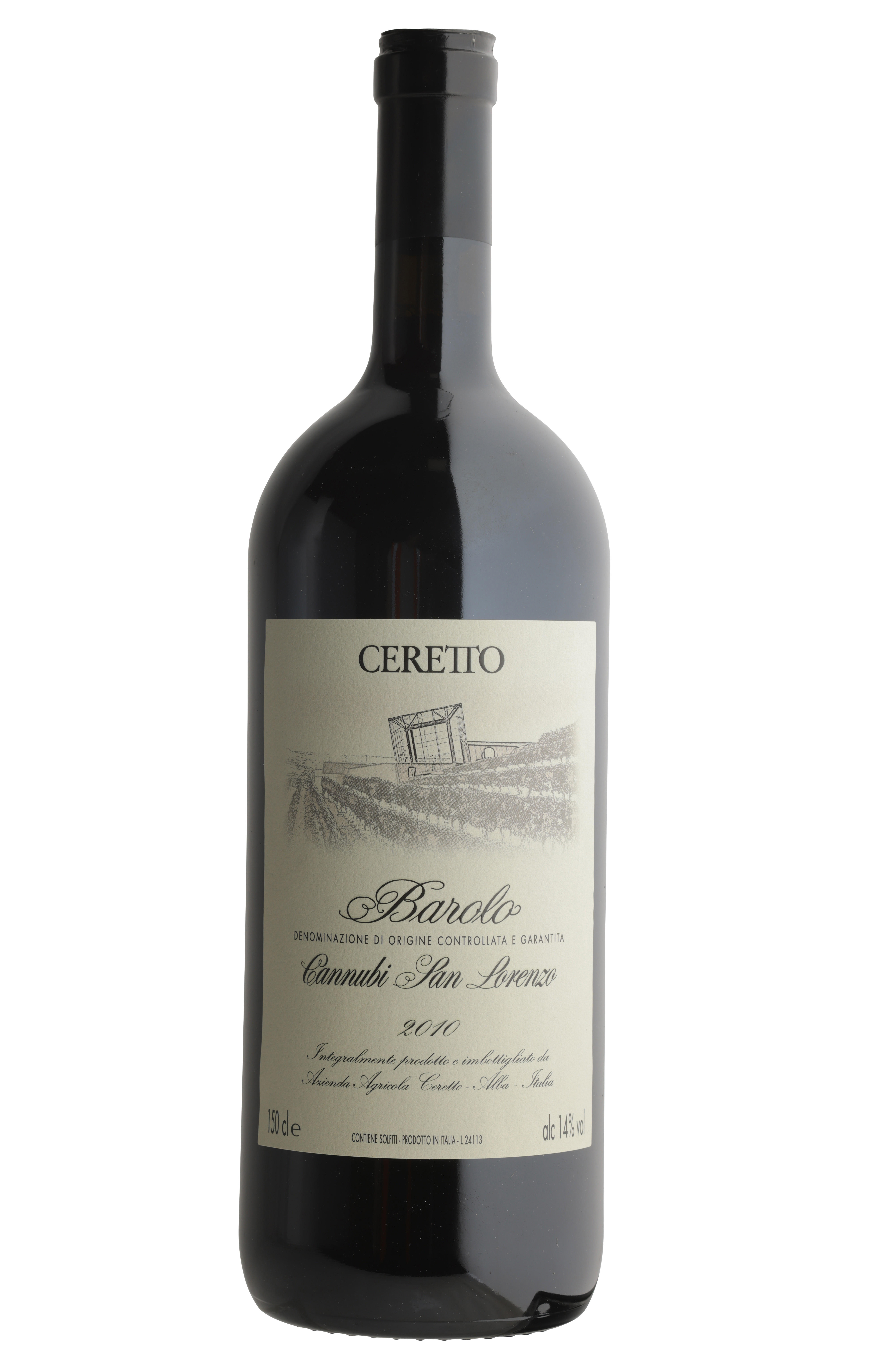 2010 Ceretto Barolo, Cannubi San Lorenzo, Ceretto, Piedmont, Italy bottle