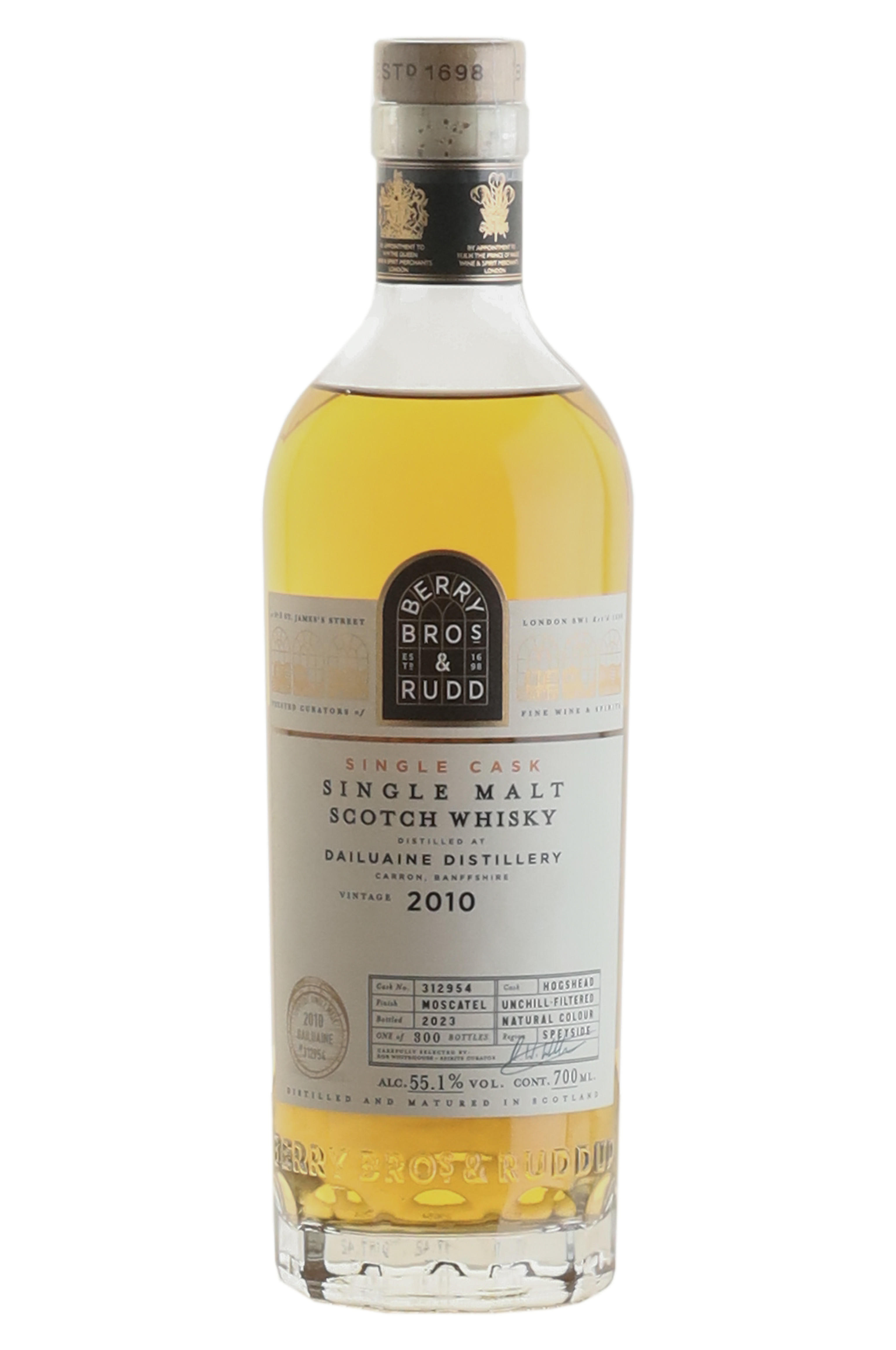 2010 Berry Bros. & Rudd Dailuaine, Cask Ref. 312954, Speyside, Single Malt Scotch Whisky (55.1%) bottle