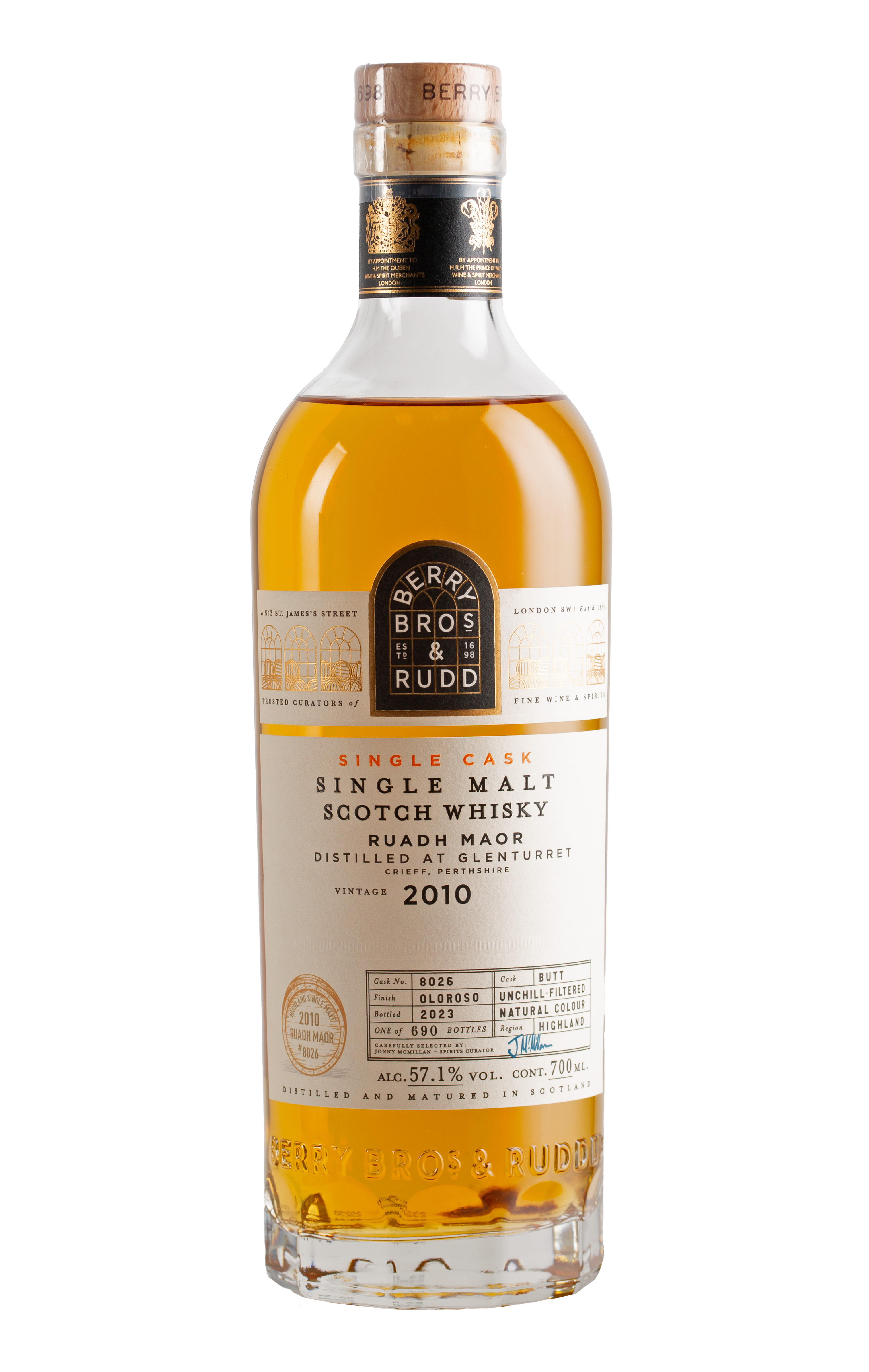 BERRY BROS & RUDD シングルモルトウイスキー 2010年 2010 Berry Bros. & Rudd Ruadh Maor, Cask Ref. 8026, Bottled 2023