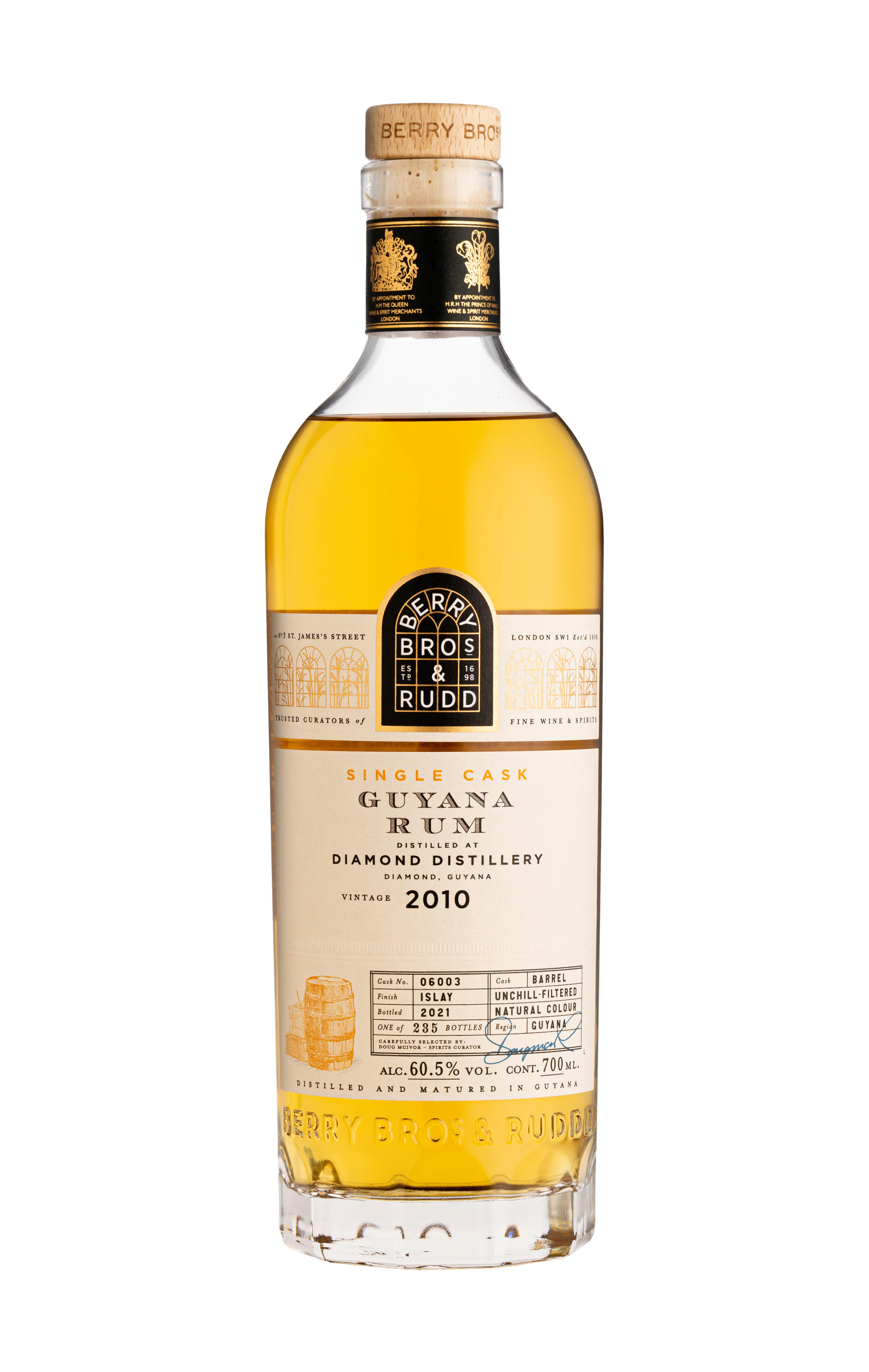 2010 Berry Bros. & Rudd Guyana Rum, Cask Ref. 06003 (60.5%) bottle