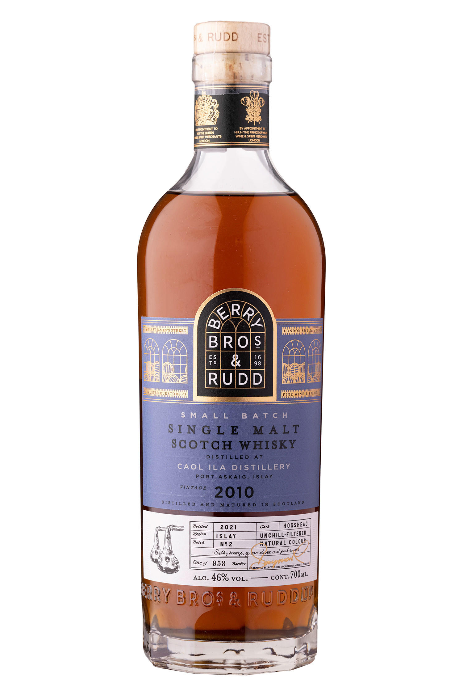 2010 Berry Bros. & Rudd Caol Ila, Small Batch, Cask Ref. 311760/1/2, Islay, Single Malt Scotch Whisky (46%)