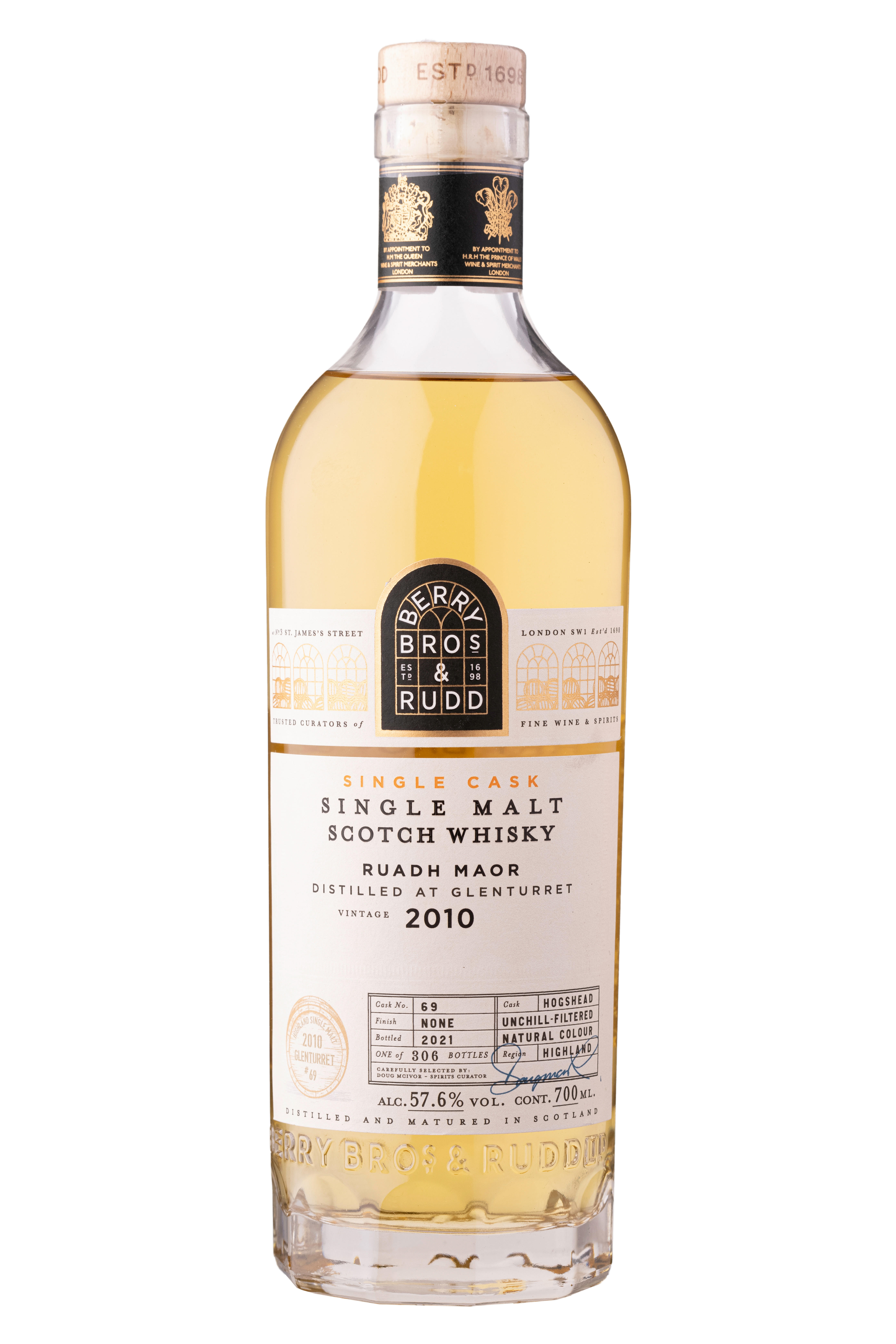 2010 Berry Bros. & Rudd Ruadh Mor, Cask No. 69, Peated Malt Scotch Whisky, Highlands (57.6%)