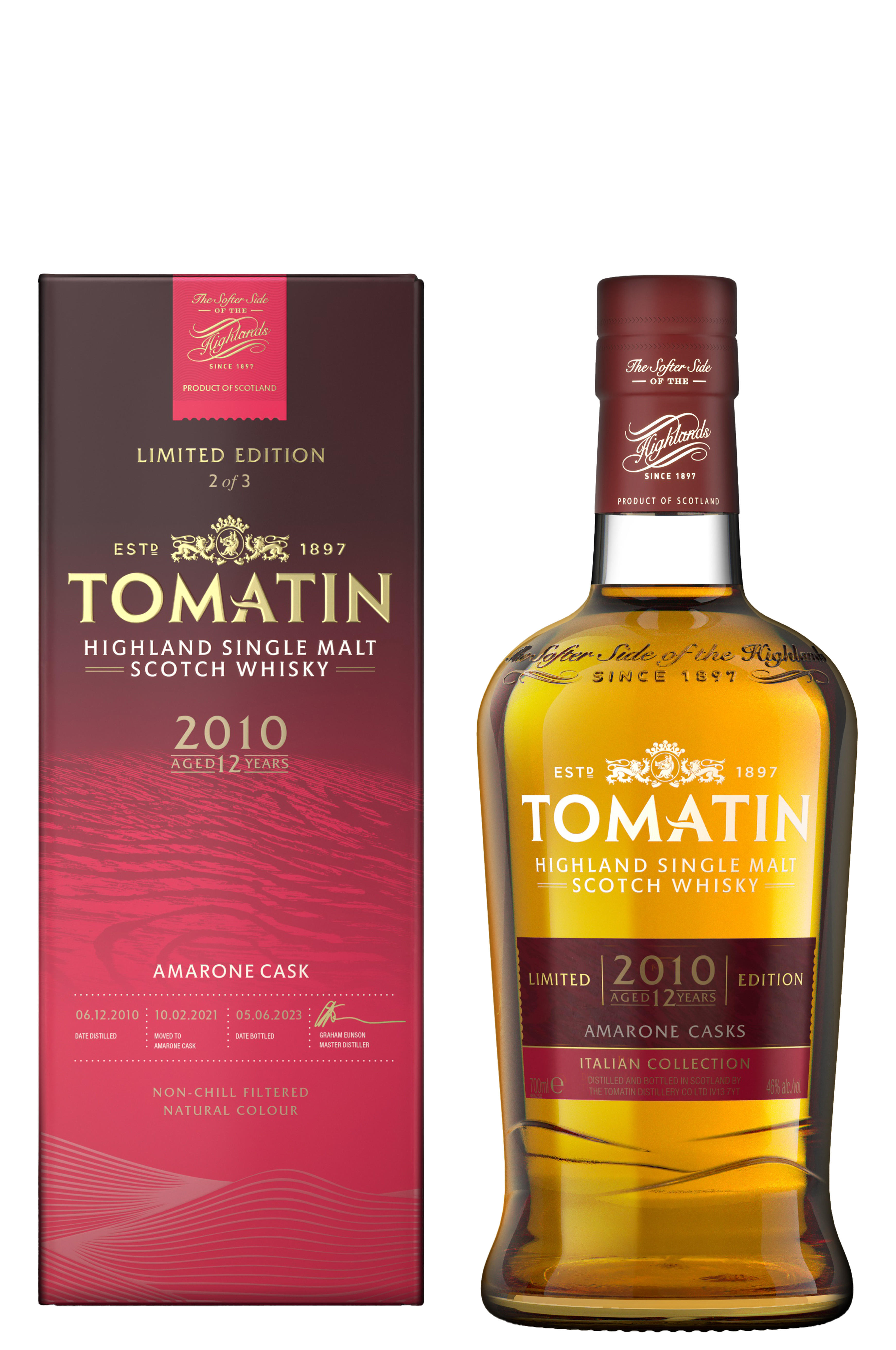 2010 Tomatin, Italian Collection, The Amarone Edition, Highland, Single Malt Scotch Whisky (46%) bottle