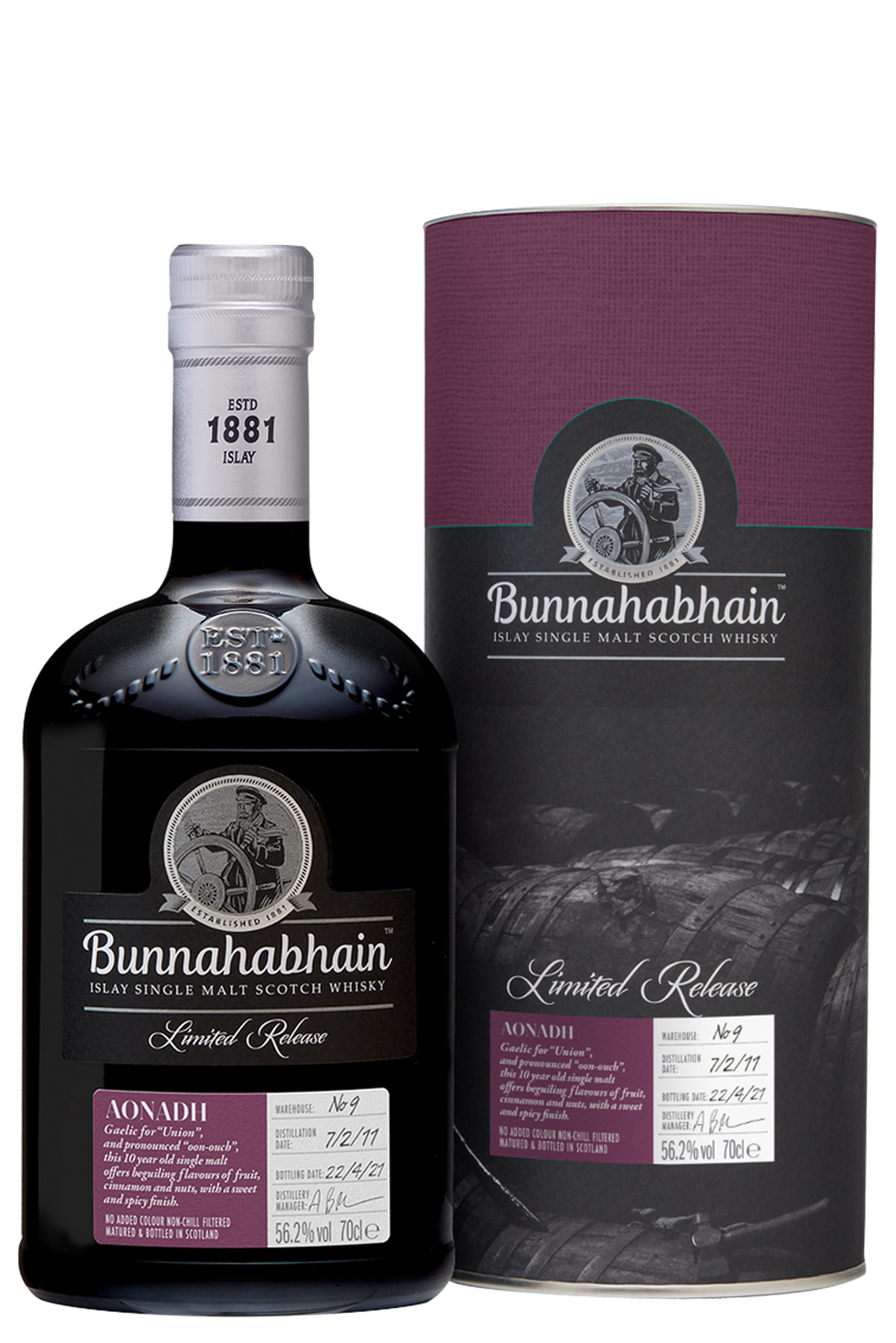 2011 Bunnahabhain, Aonadh, 10-Year-Old, Bottled 2021, Islay, Single Malt Scotch Whisky (56.2%) bottle