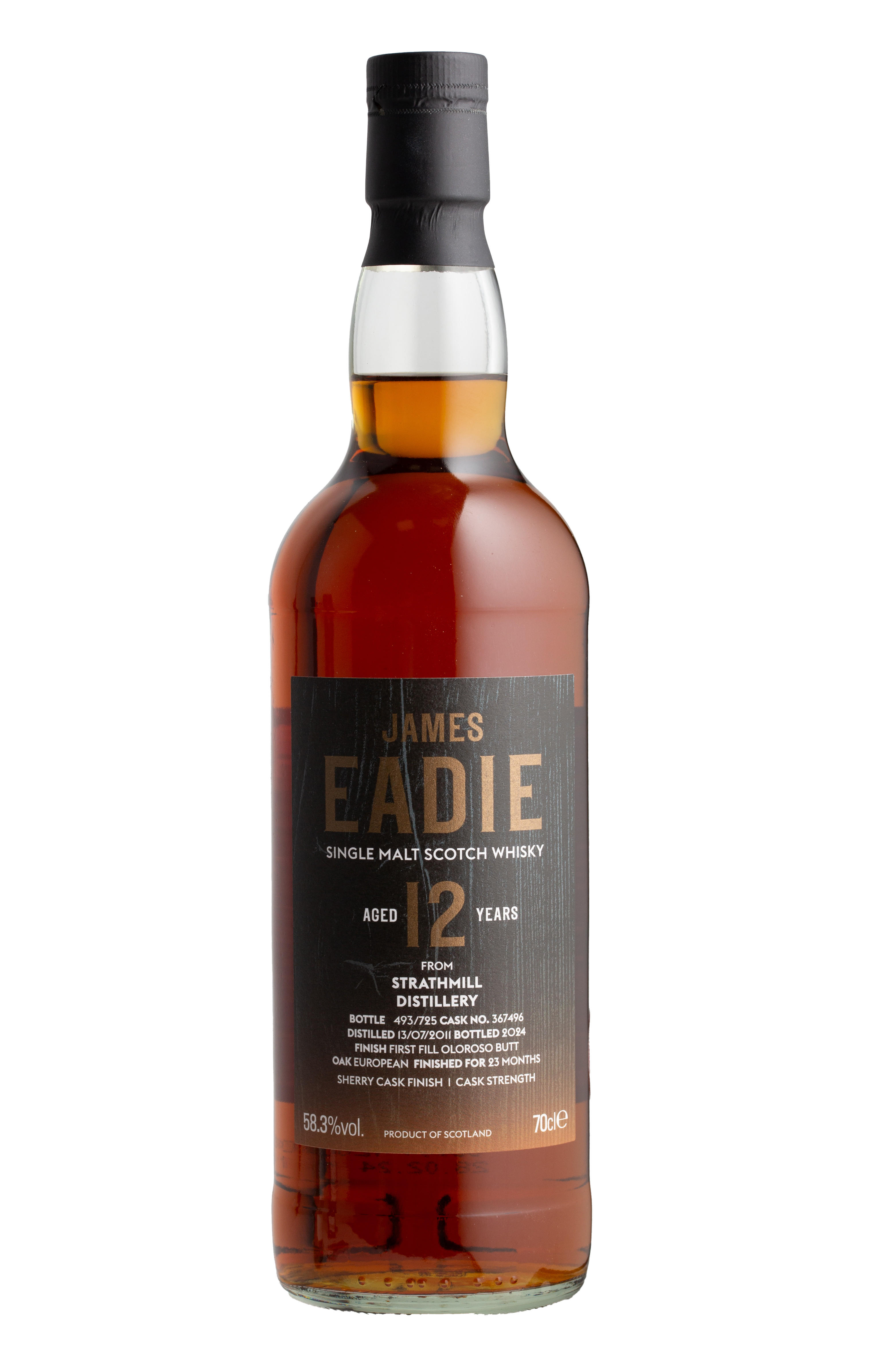 2011 Strathmill, Oloroso Butt Cask Finish, James Eadie, Speyside, Single Malt Scotch Whisky (58.3%) bottle