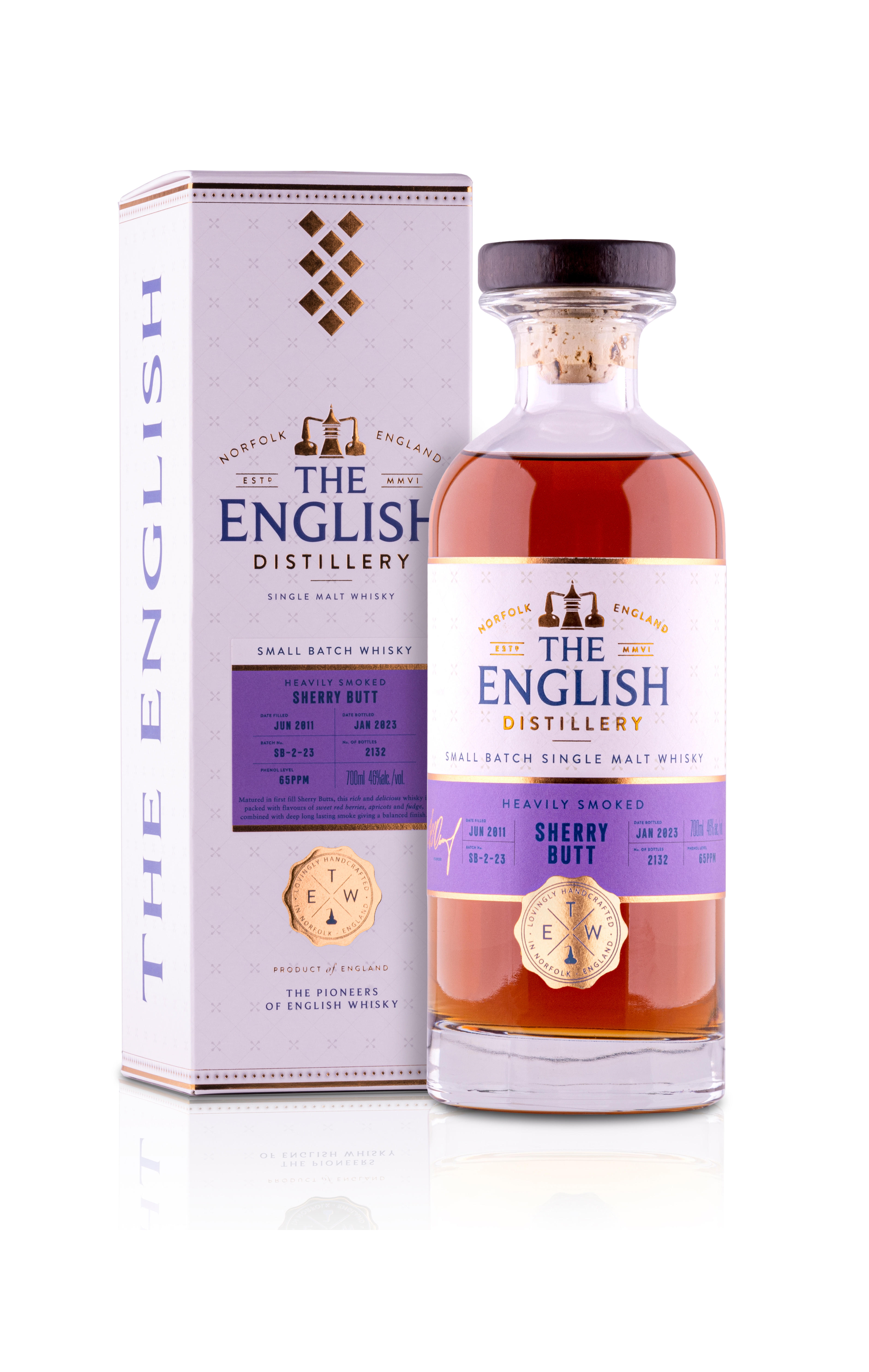 2011 The English Distillery, Heavily Smoked Sherry Butt, Single Malt Whisky, England (46%) bottle