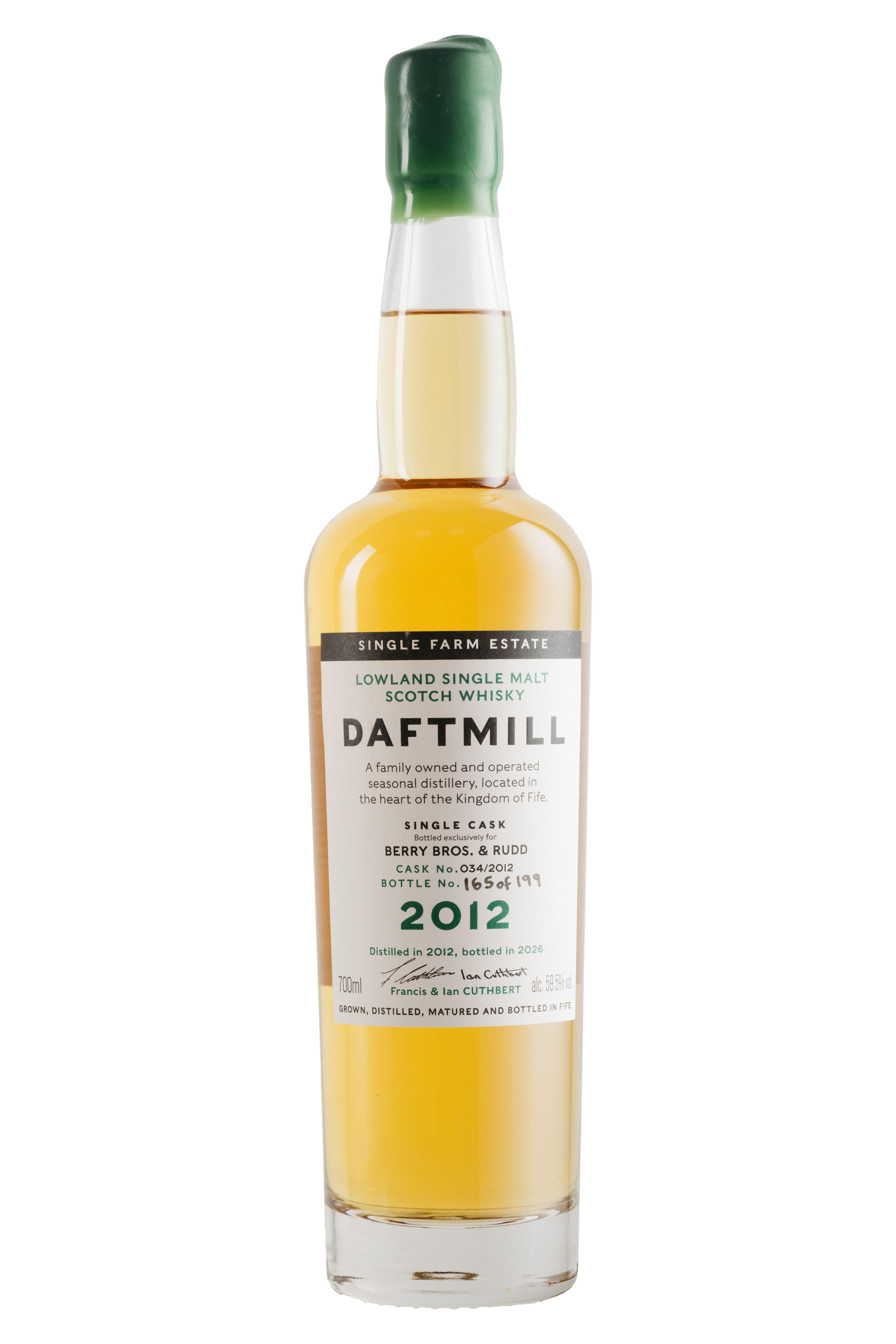 2012 Daftmill, Cask Ref. 34, Lowland, Single Malt Scotch Whisky (59.5%) bottle