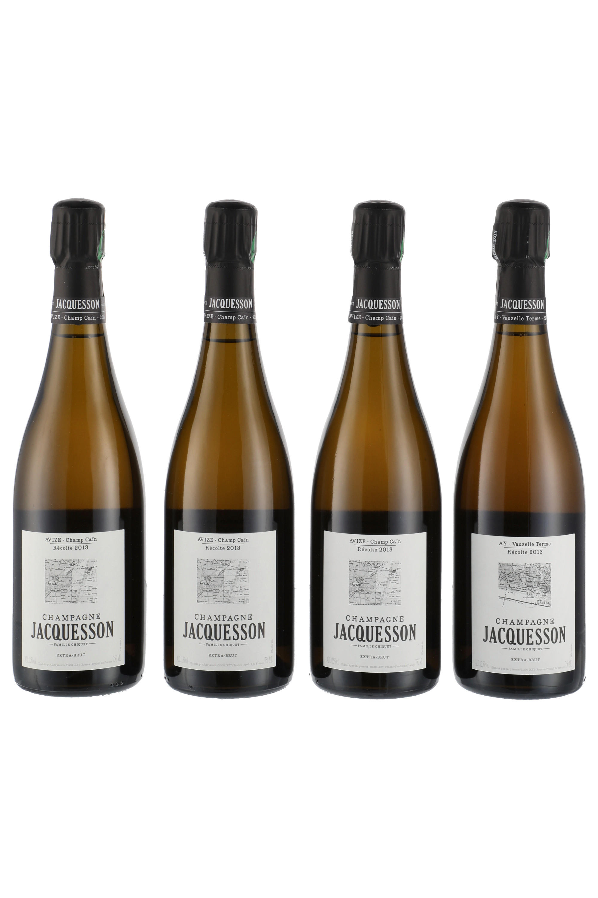 2013 Jacquesson (3x Champ Caïn, 1x Vauzelle Terme), Four-Bottle Assortment Case