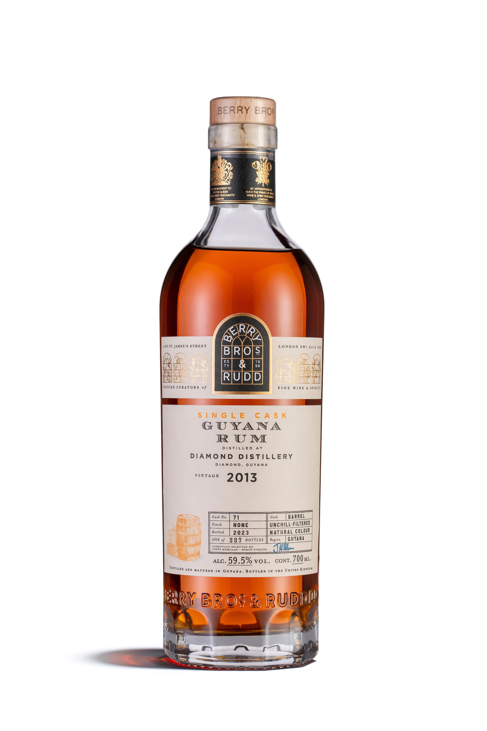 2013 Berry Bros. & Rudd Guyana Rum, Cask Ref. 71 (59.5%) bottle