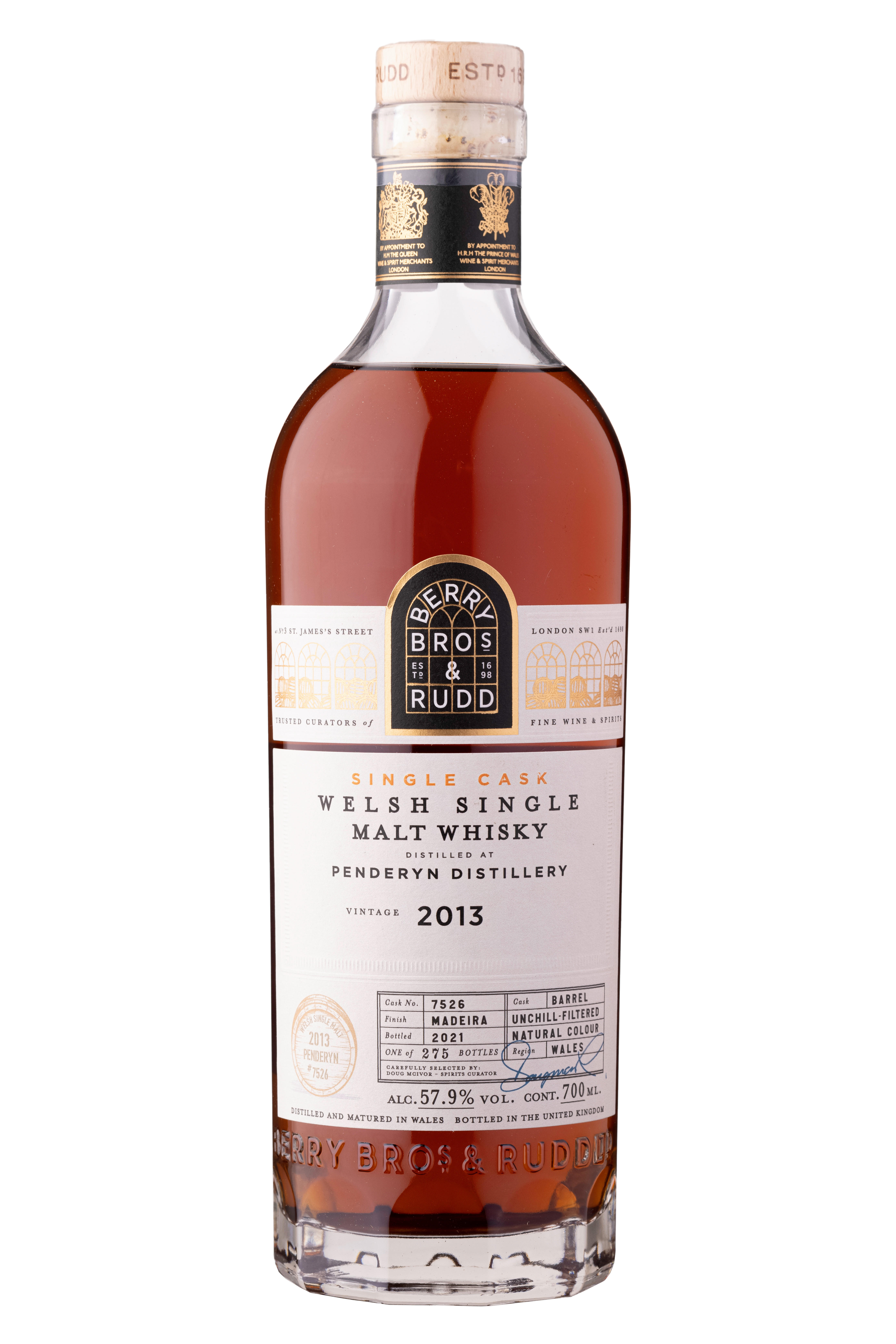 2013 Berry Bros. & Rudd Penderyn, Cask Ref. 7526, Single Malt Whisky, Wales (57.9%) bottle