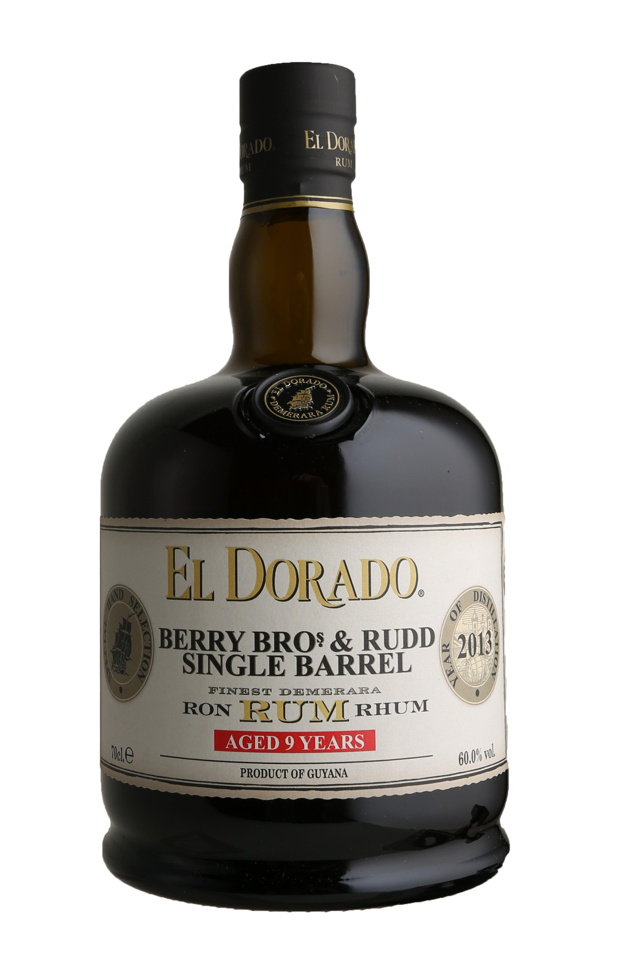 2013 El Dorado, BBR Exclusive Cask, 9-Year-Old, Rum, Guyana (60%) bottle
