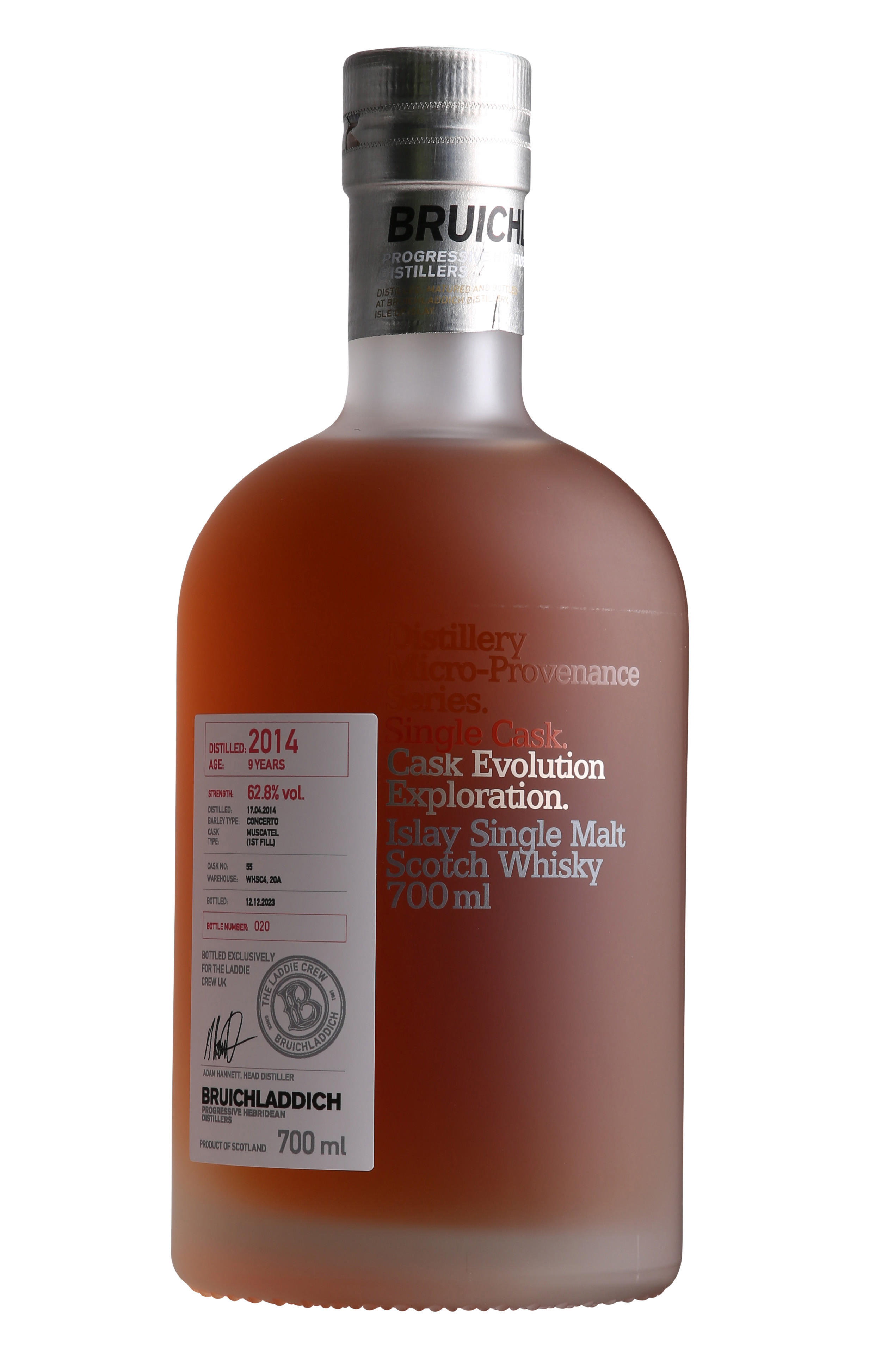 2014 Bruichladdich, Single Muscatel Cask, 9-Year-Old, Islay, Single Malt Scotch Whisky (62.8%)