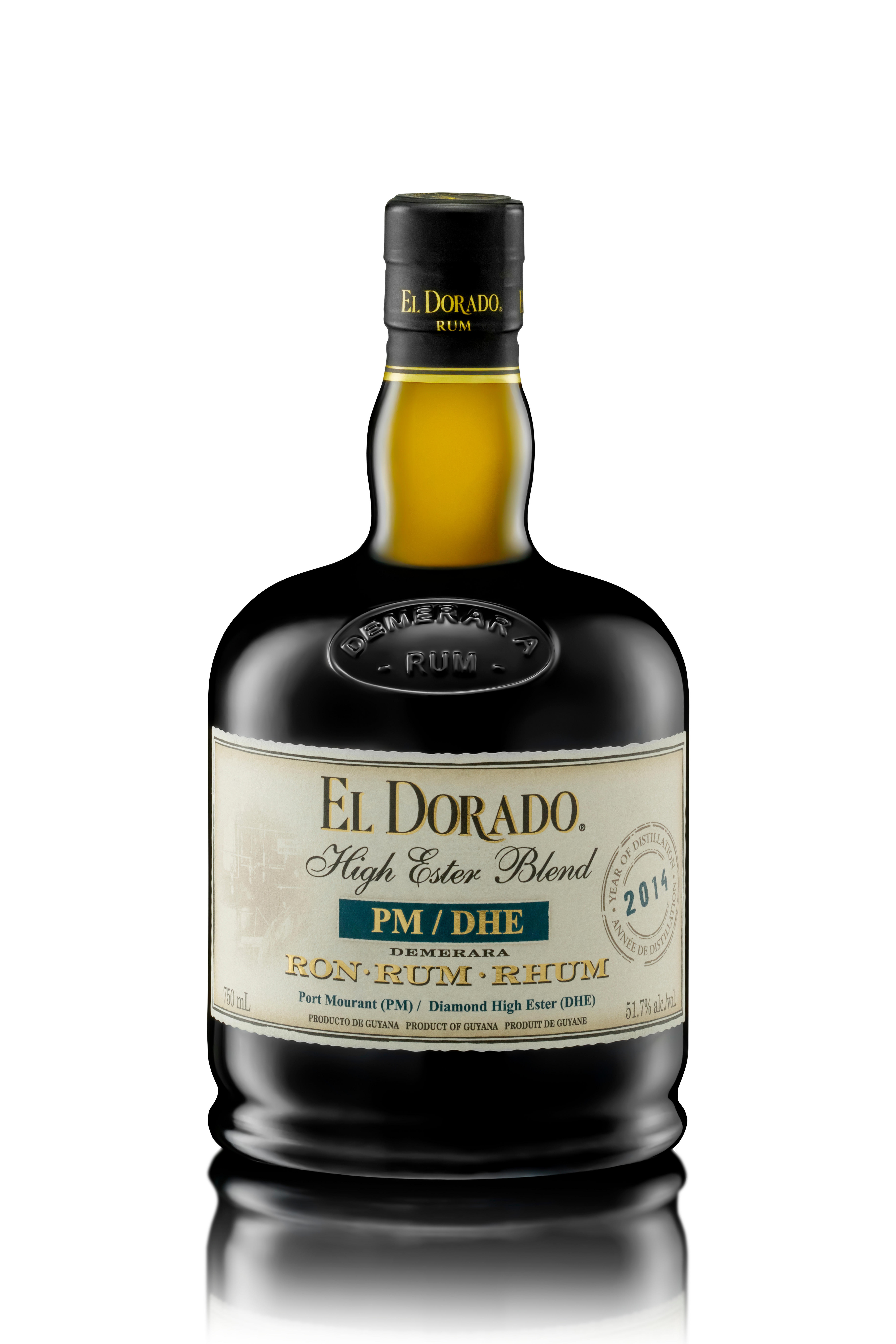 2014 El Dorado, PM/DHE High Ester Blend, Rum, Guyana (51.7%)