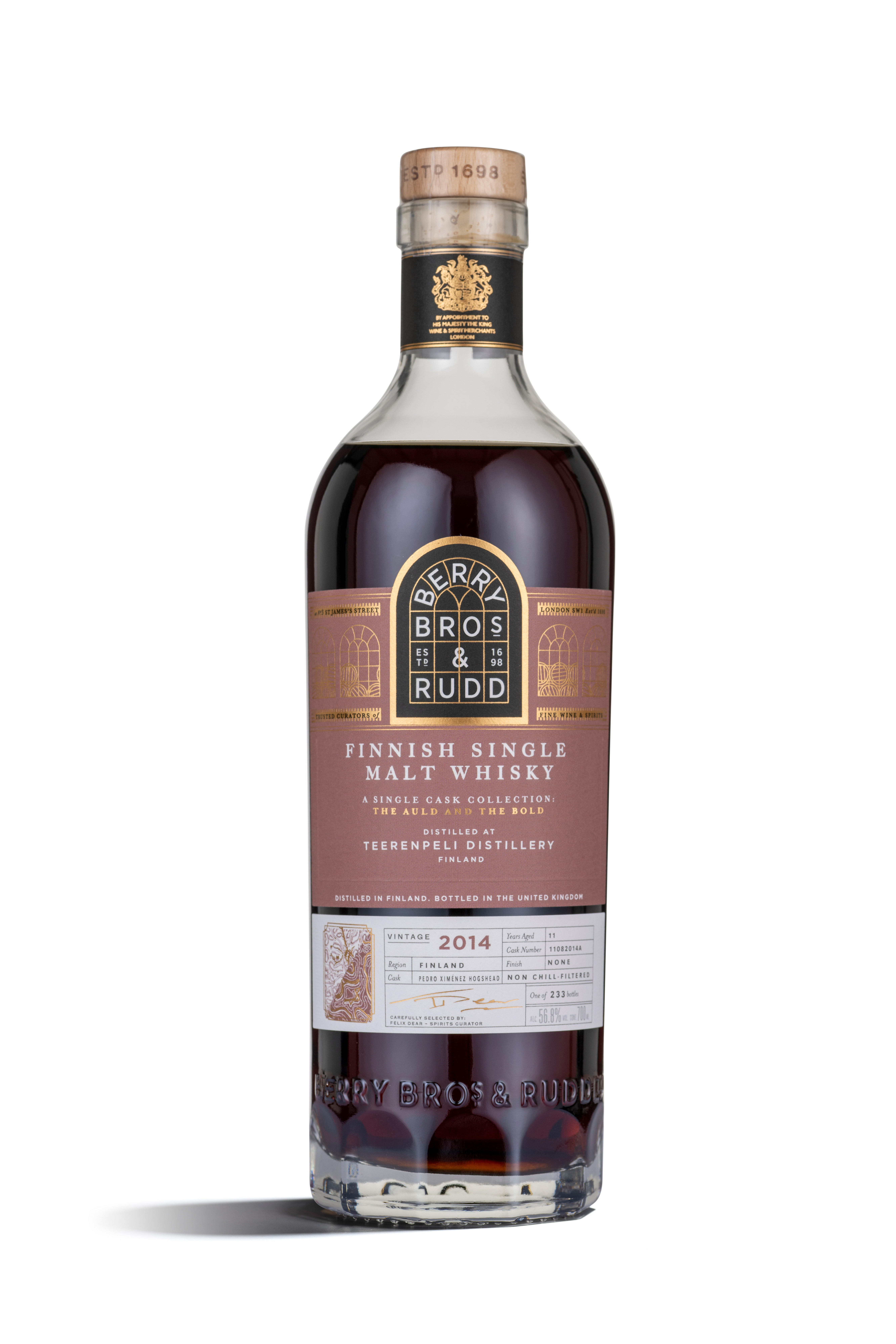 2014 Berry Bros. & Rudd The Auld & The Bold Teerenpeli, Cask Ref. 11082014A, Single Malt Whisky, Finland (56.8%) bottle