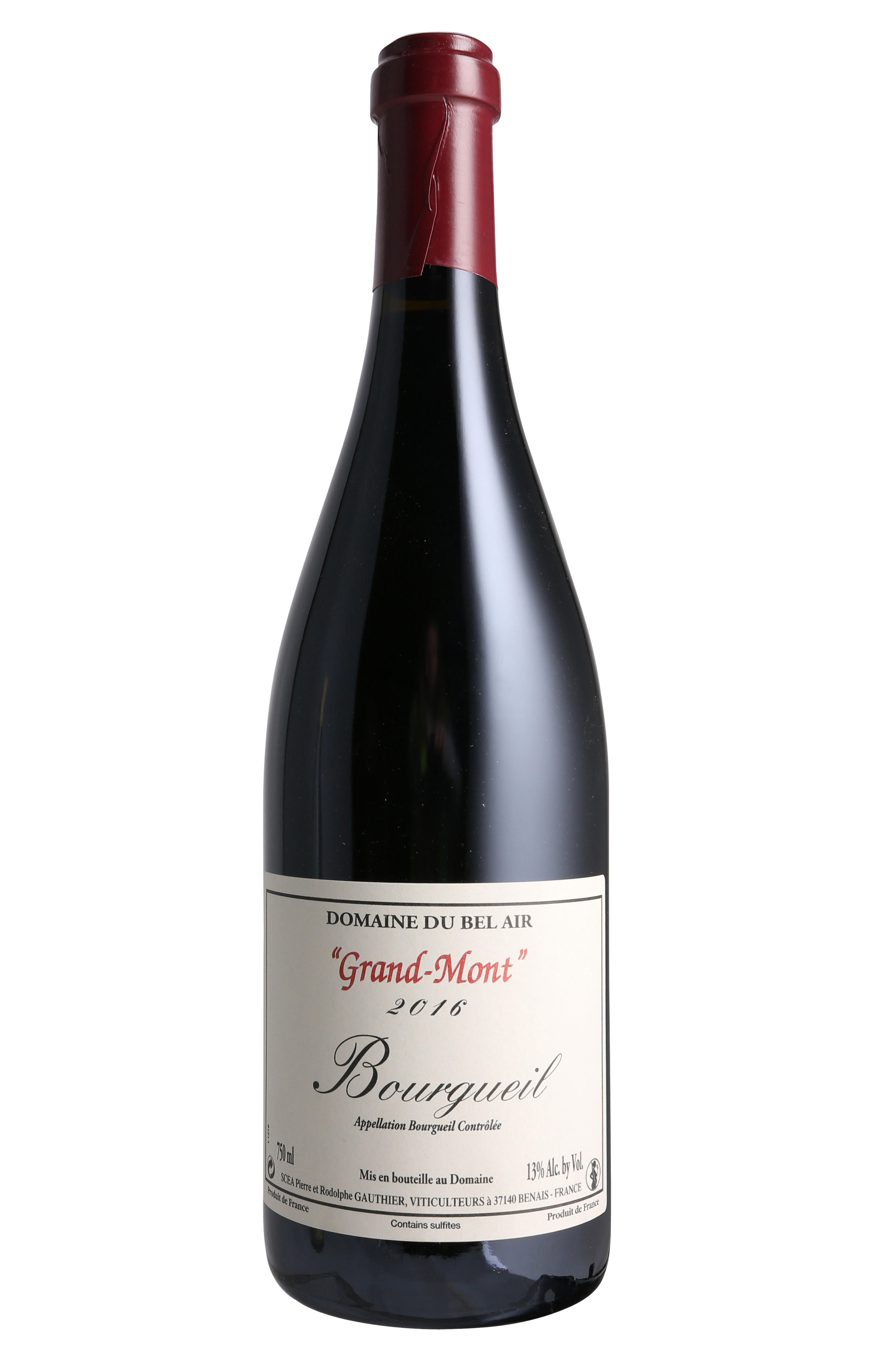 2016 Bourgueil, Grand-Mont, Gauthier, Domaine du Bel Air, Loire