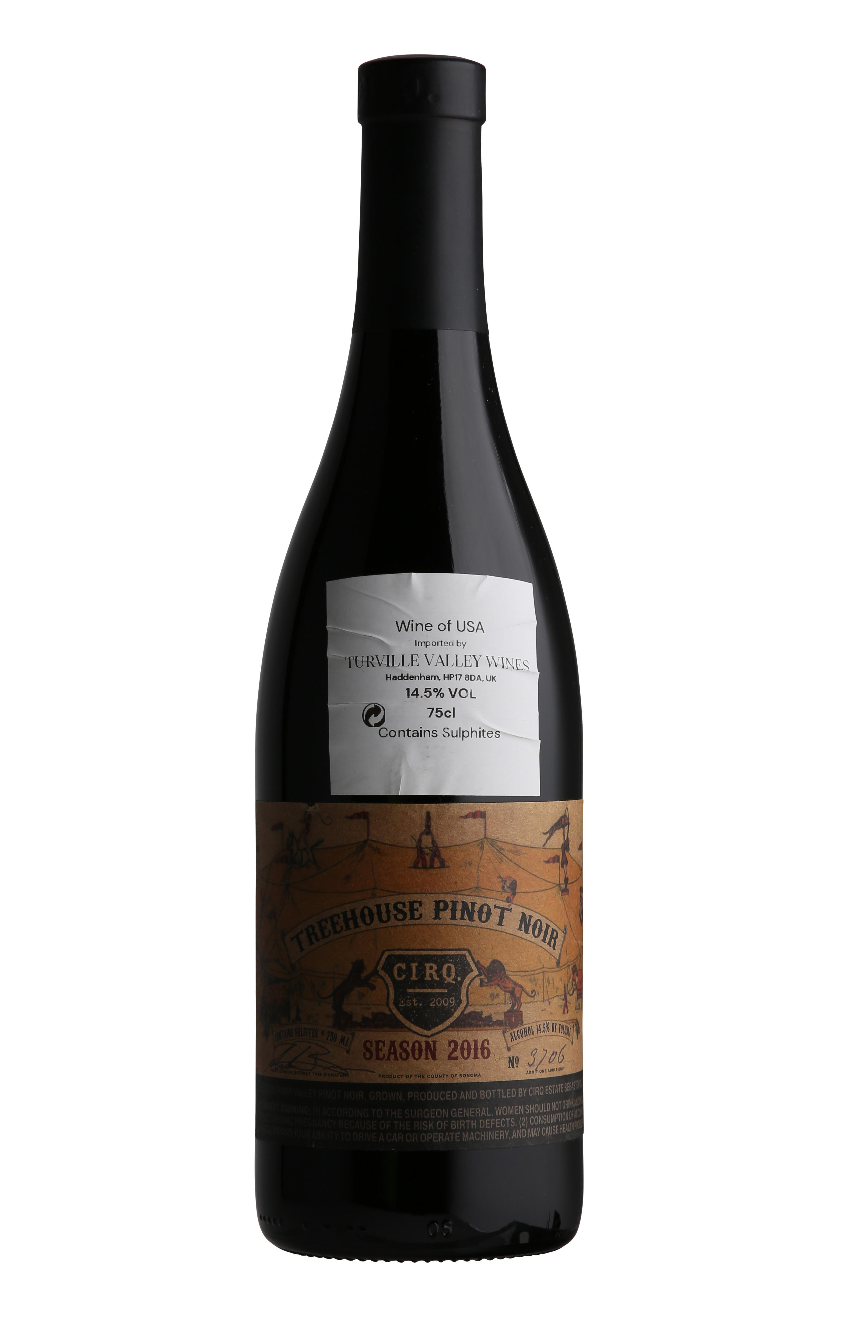 2016 CIRQ, Treehouse Pinot Noir, Sonoma County, California, USA