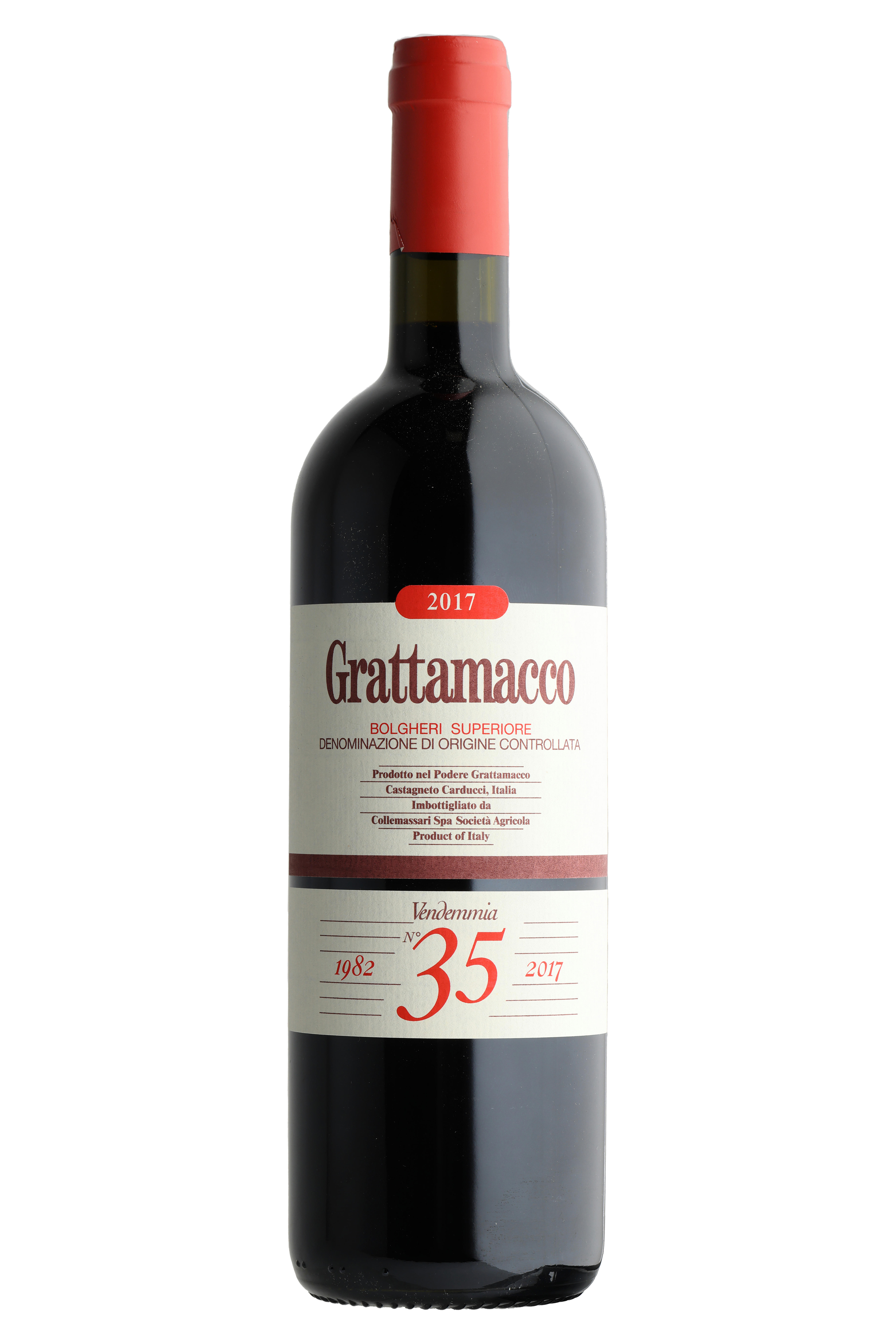 2017 Grattamacco bolgheri superiore bottle
