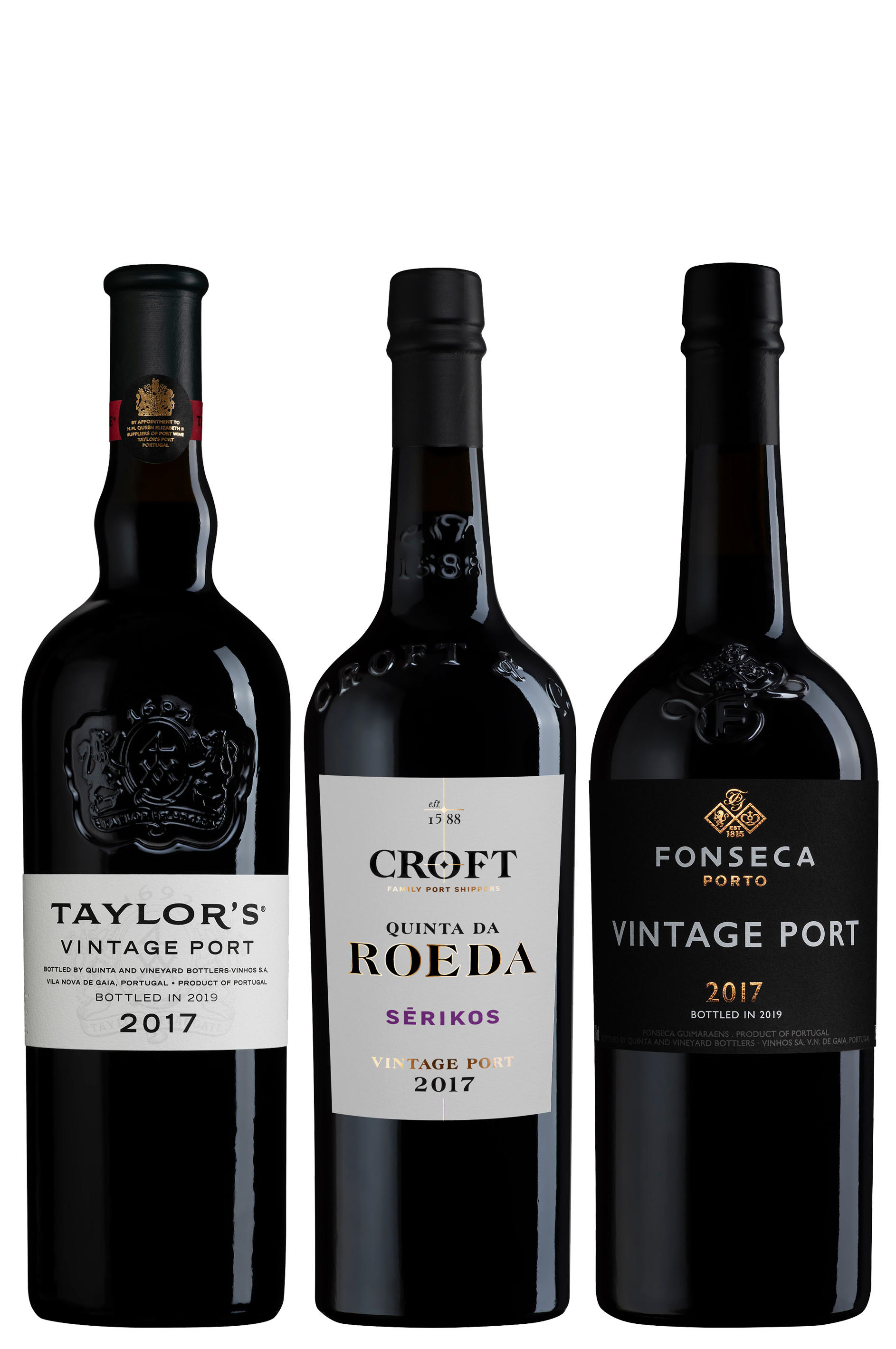 2017 Vintage Port Trio Pack, 1x Taylors, 1xFonseca, 1xCroft, Douro, Portugal