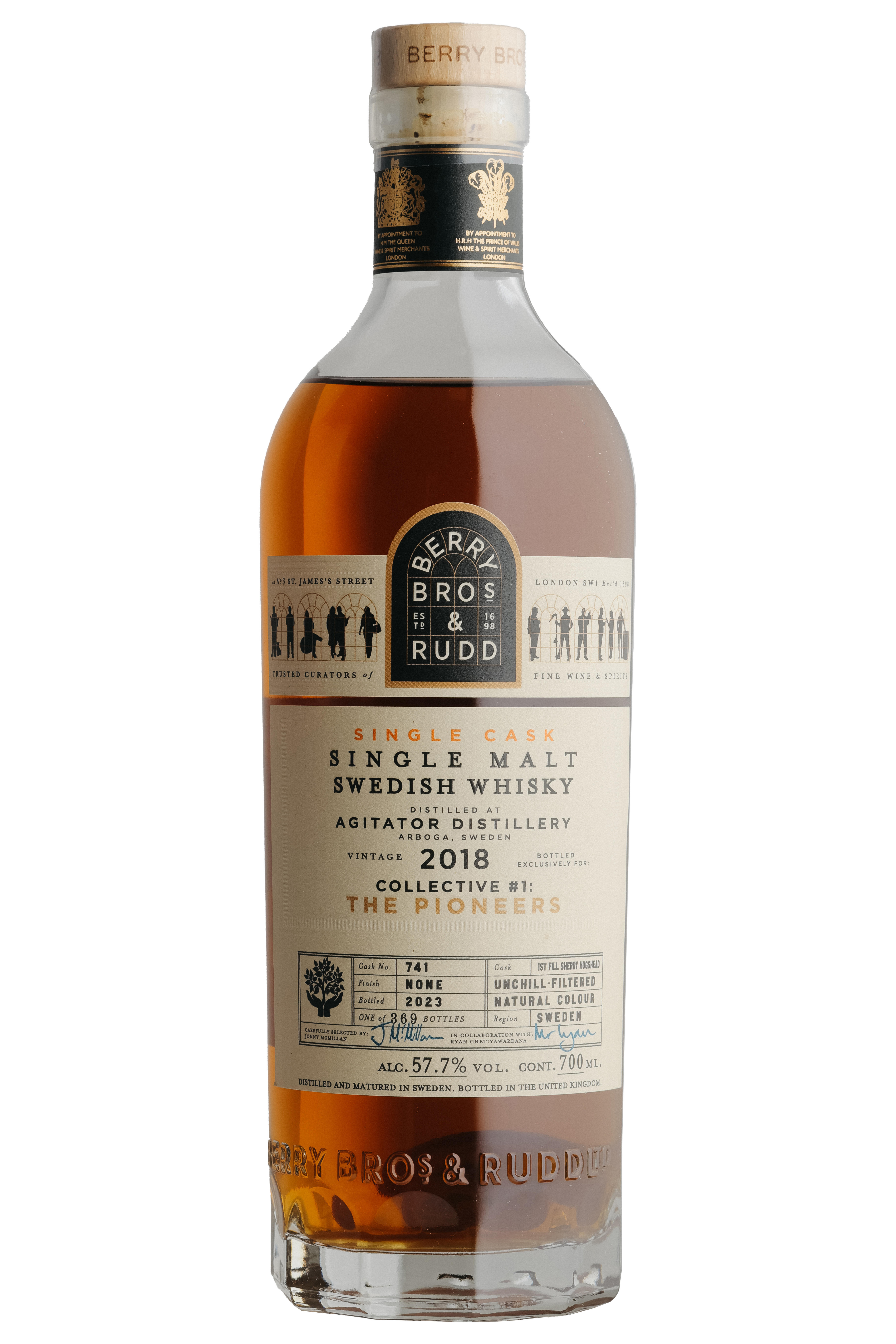 2018 Berry Bros. & Rudd Agitator, Cask Ref. 741, Single Malt Whisky, Sweden (57.7%) bottle