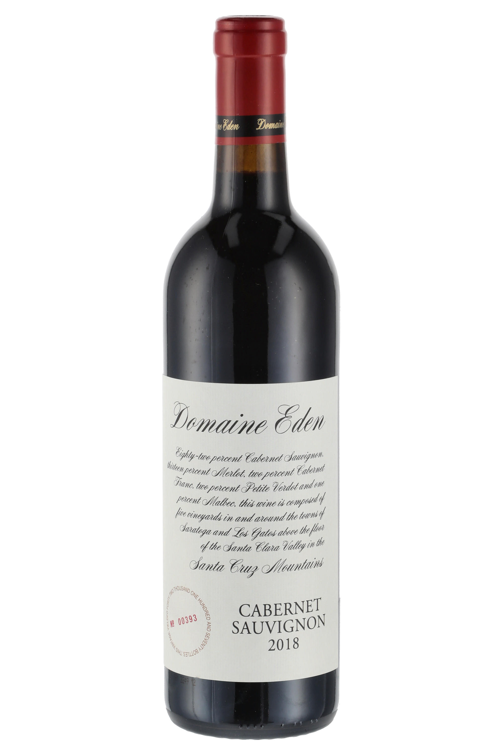 2018 Domaine Eden, Cabernet Sauvignon, Santa Cruz Mountains, California, USA