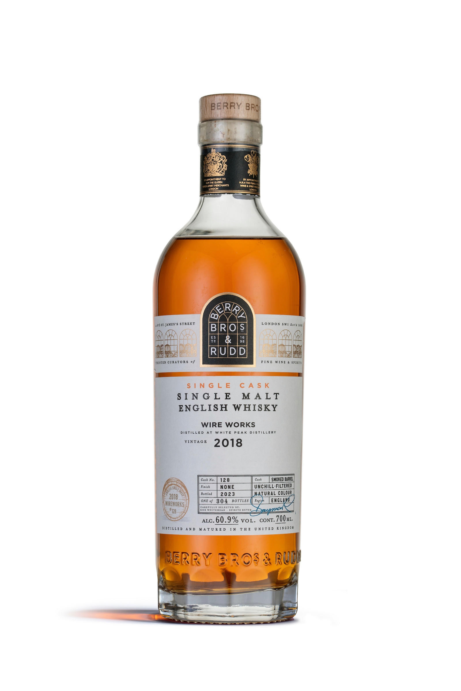 2018 Berry Bros. & Rudd White Peak Distillery, Wire Works, Cask Ref. 128, Single Malt Whisky, England (60.9%)