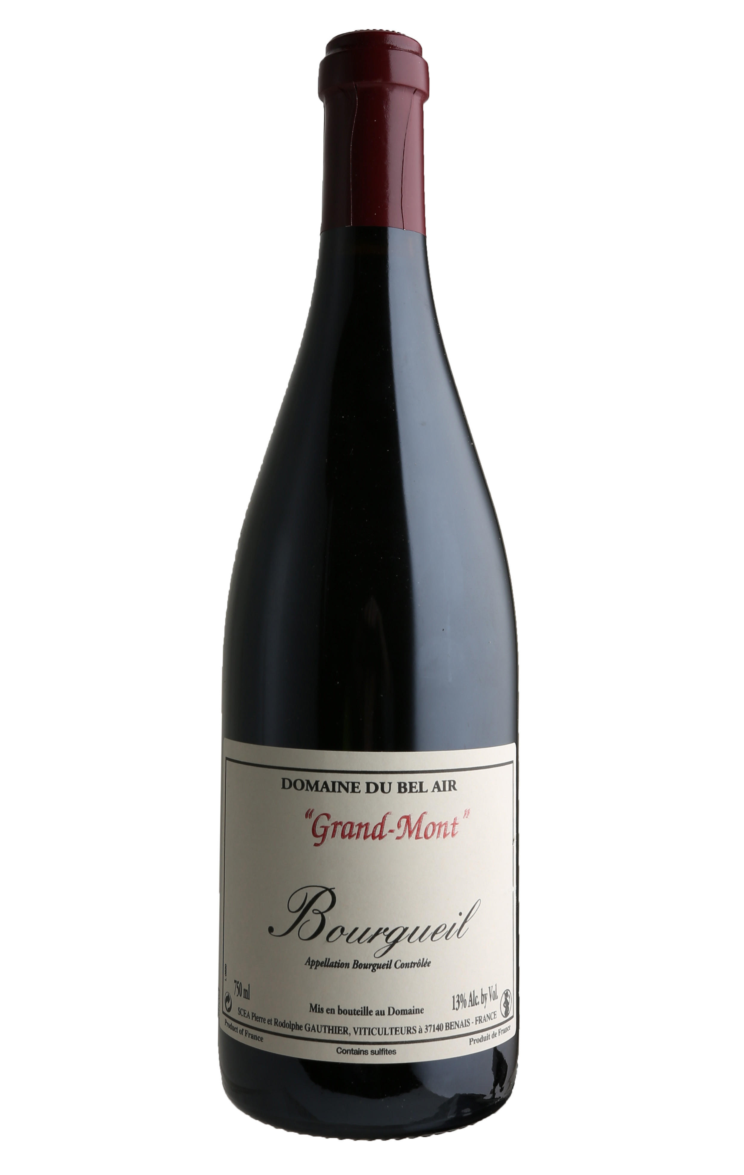 2019 Bourgueil, Grand-Mont, Gauthier, Domaine du Bel Air, Loire