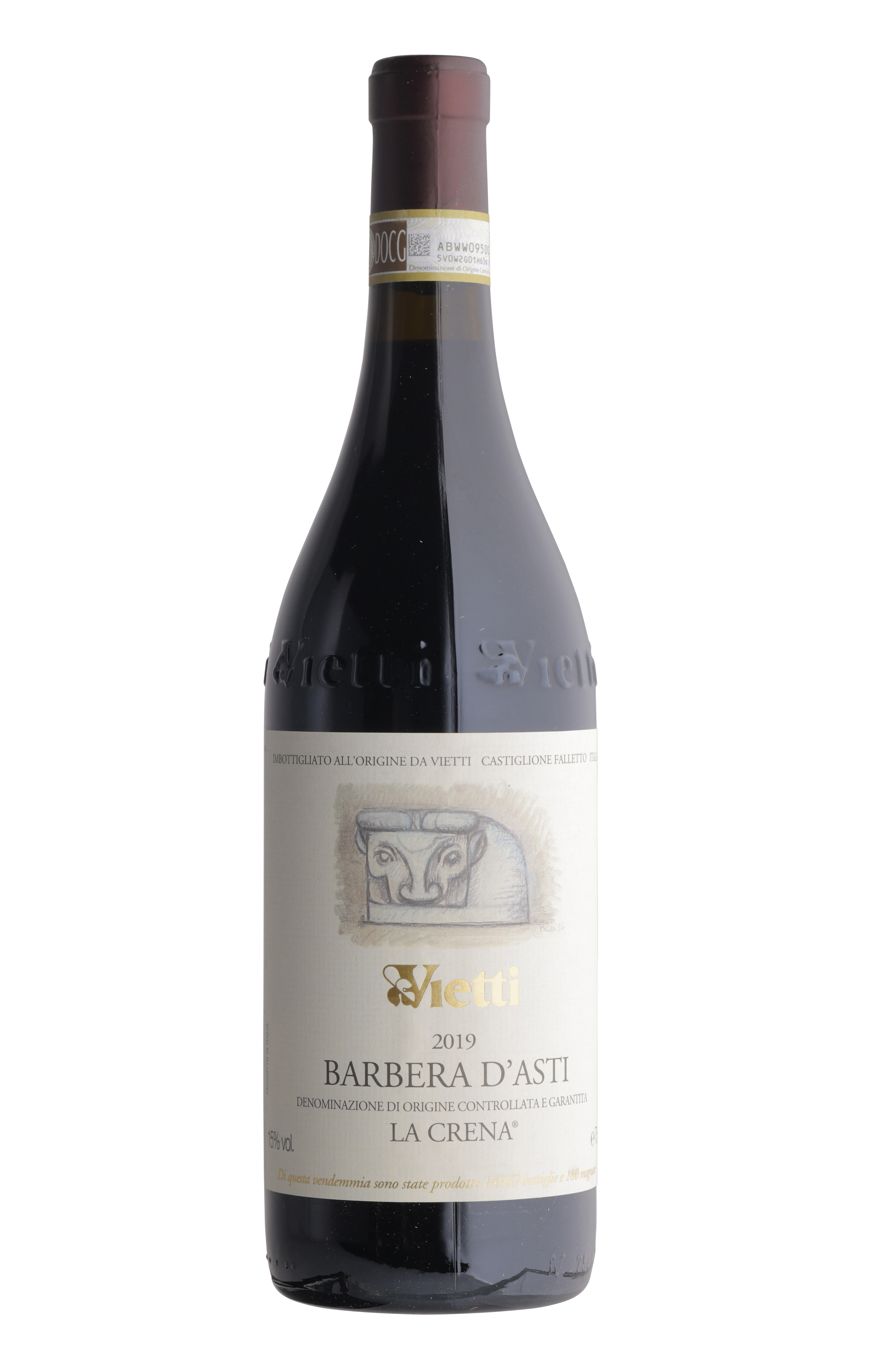 2019 Vietti Barbera d'Asti, La Crena, Vietti, Piedmont, Italy bottle