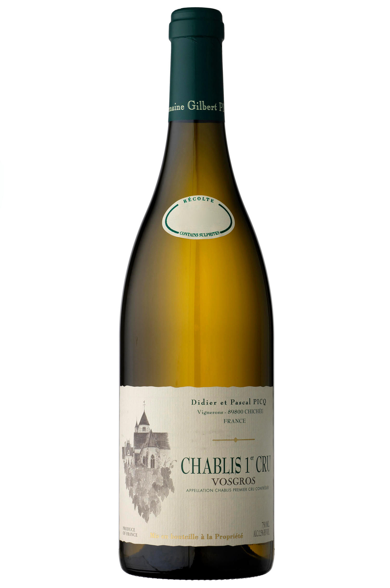 2022 Chablis, Vosgros, 1er Cru, Didier & Pascal Picq, Burgundy