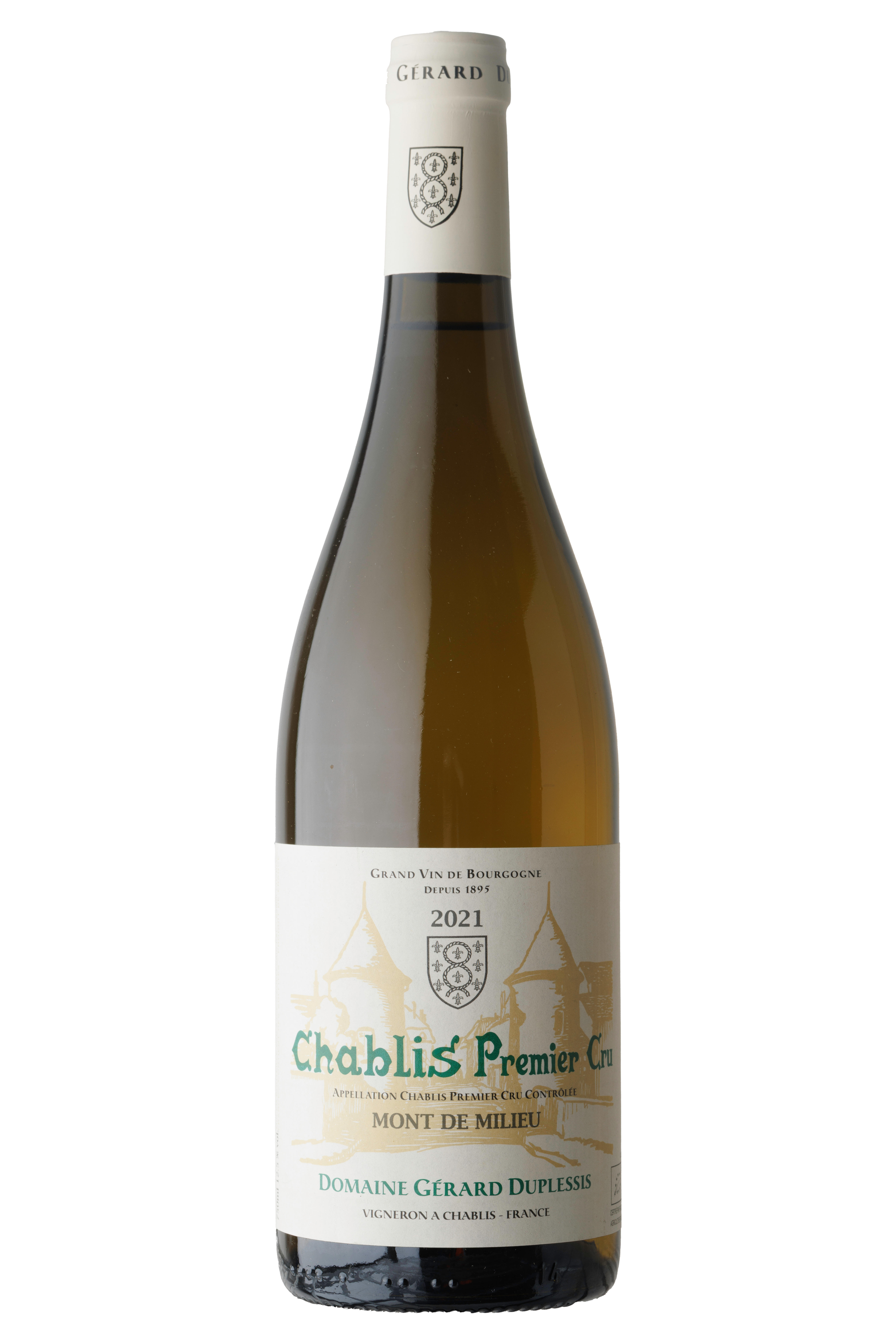 2021 Chablis, Mont de Milieu, 1er Cru, Domaine Gérard Duplessis, Burgundy
