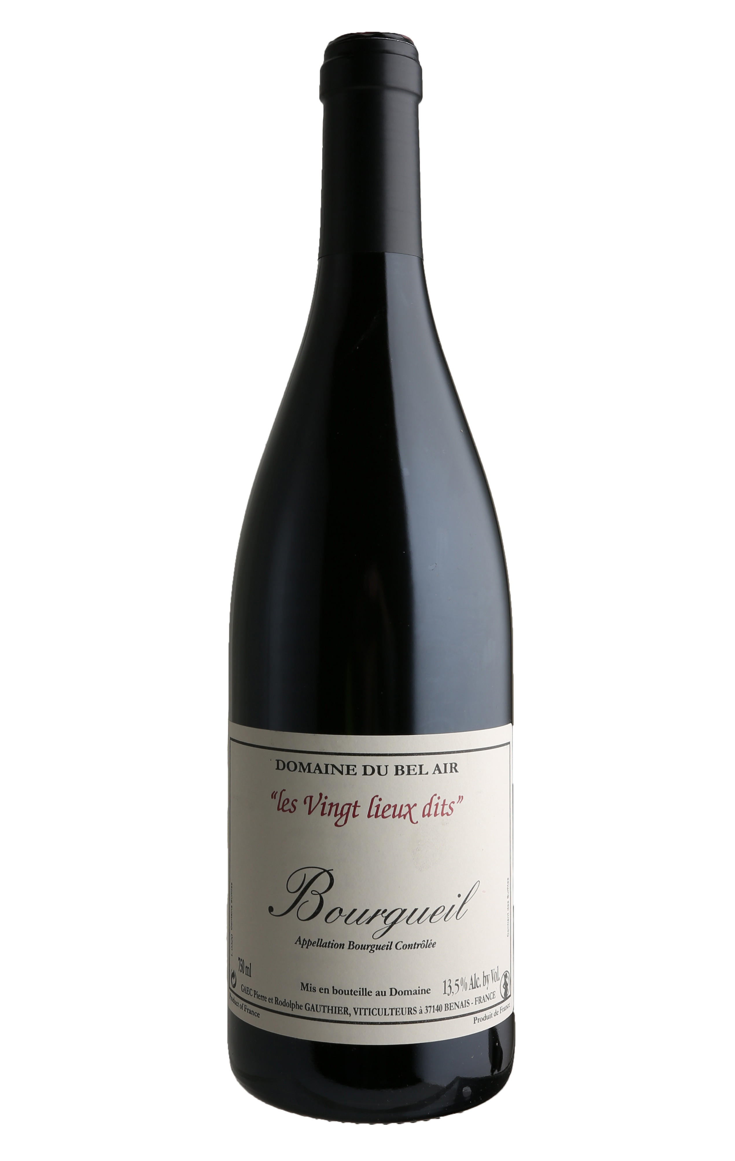 2021 Bourgueil, Les Vingt Lieux Dits, Gauthier, Domaine du Bel Air, Loire