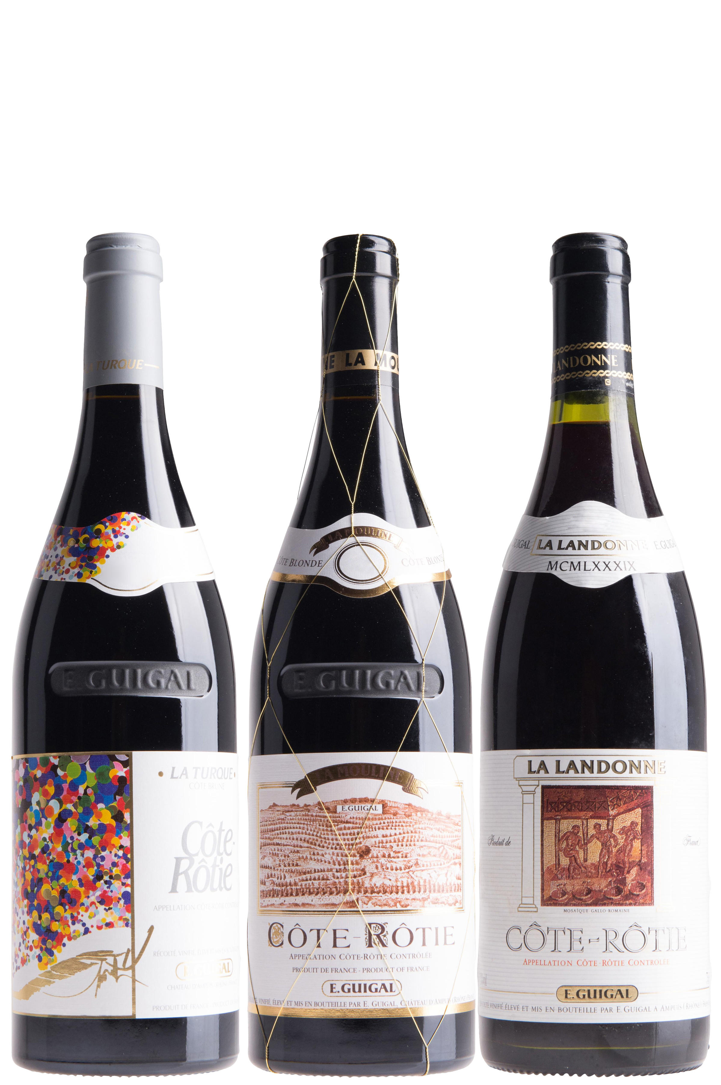 2021 Côte-Rôtie Trilogie (Turque, Mouline, Landonne), E. Guigal, Rhône,Three-Bottle Assortment Case