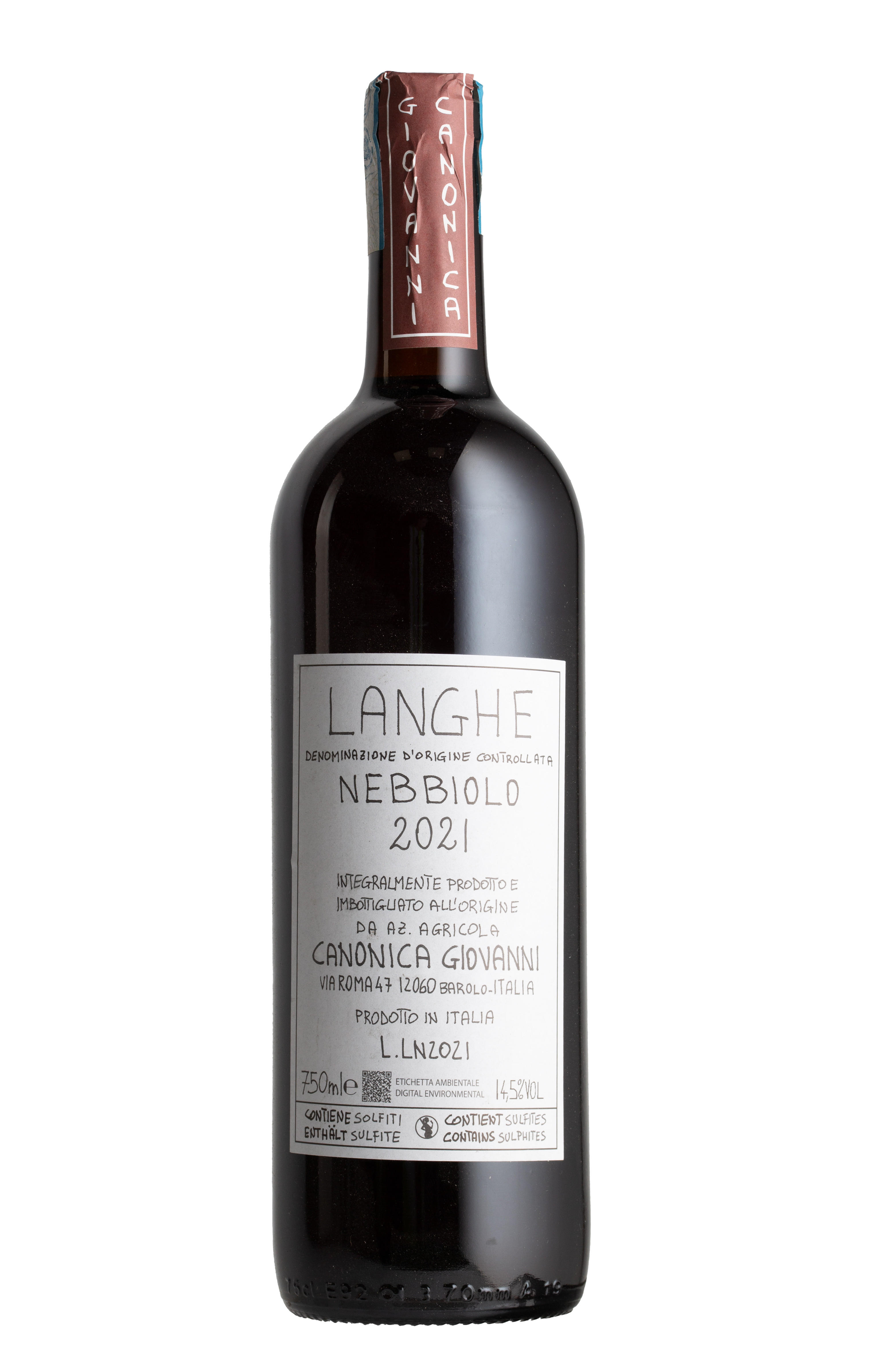 2021 Langhe Nebbiolo, Giovanni Canonica, Piedmont, Italy