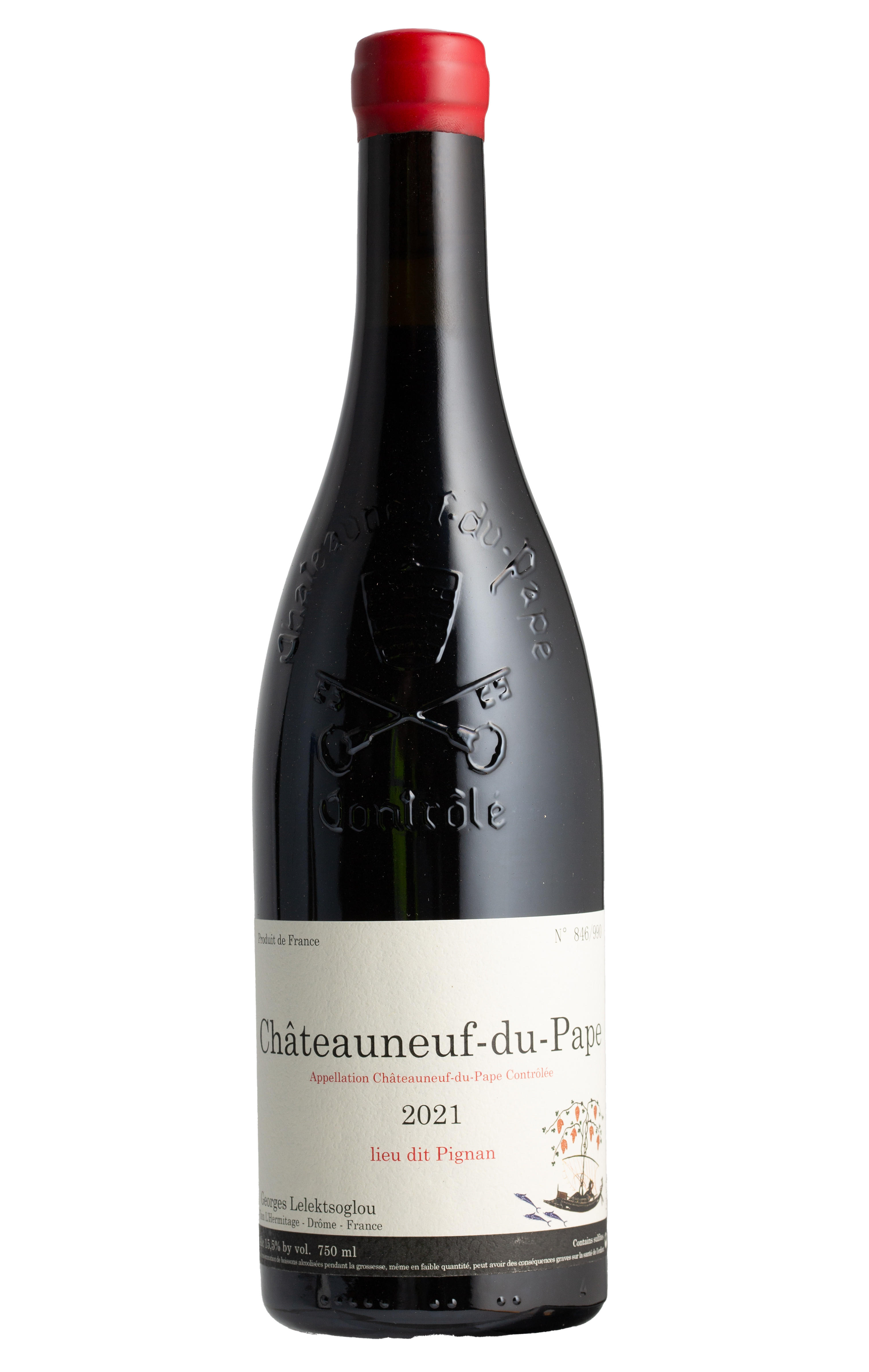 2021 Châteauneuf-du-Pape, Lieu-dit Pignan, Georges Lelektsoglou, Rhône