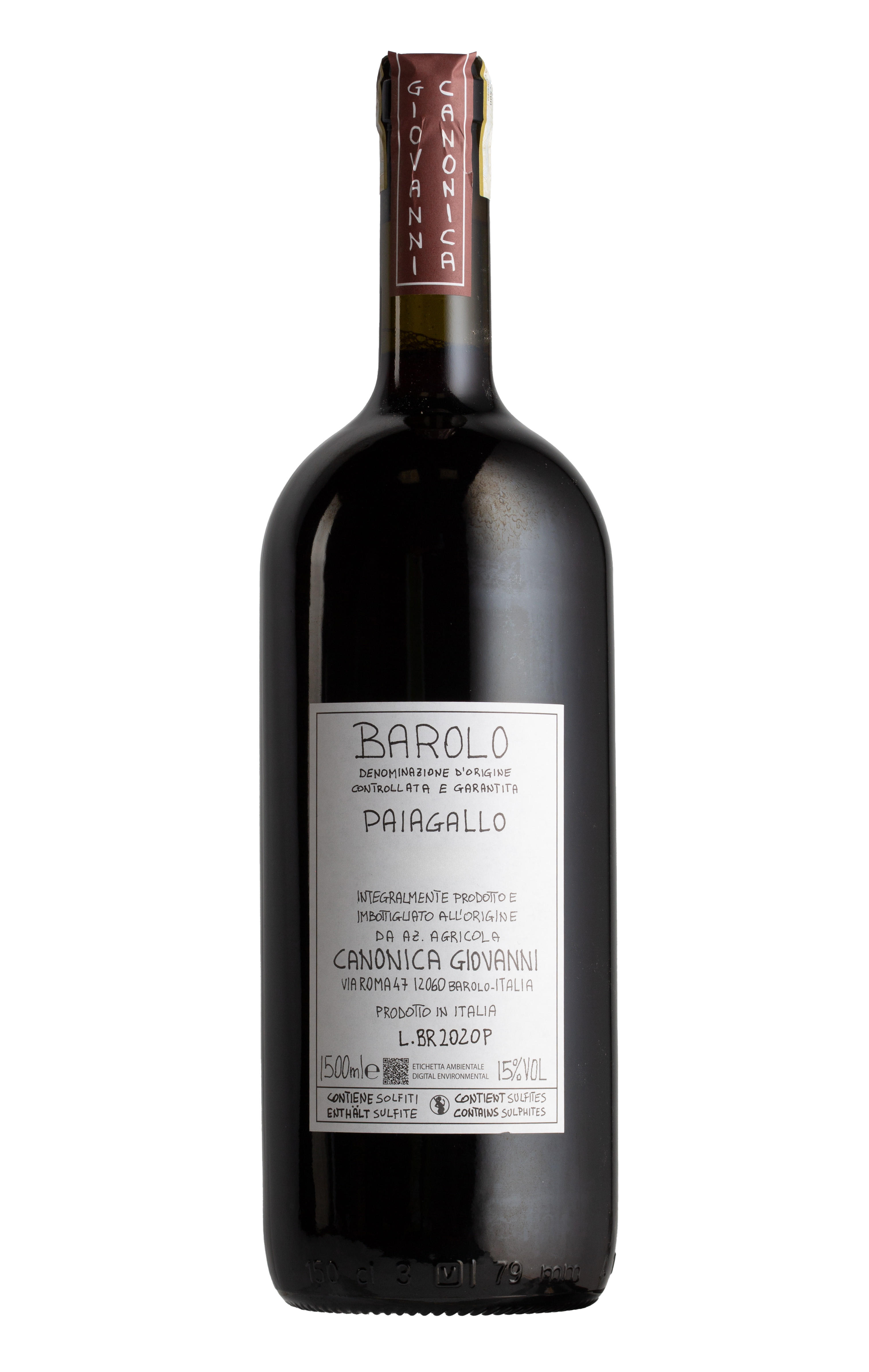 2020 Barolo, Paiagallo, Giovanni Canonica, Piedmont, Italy