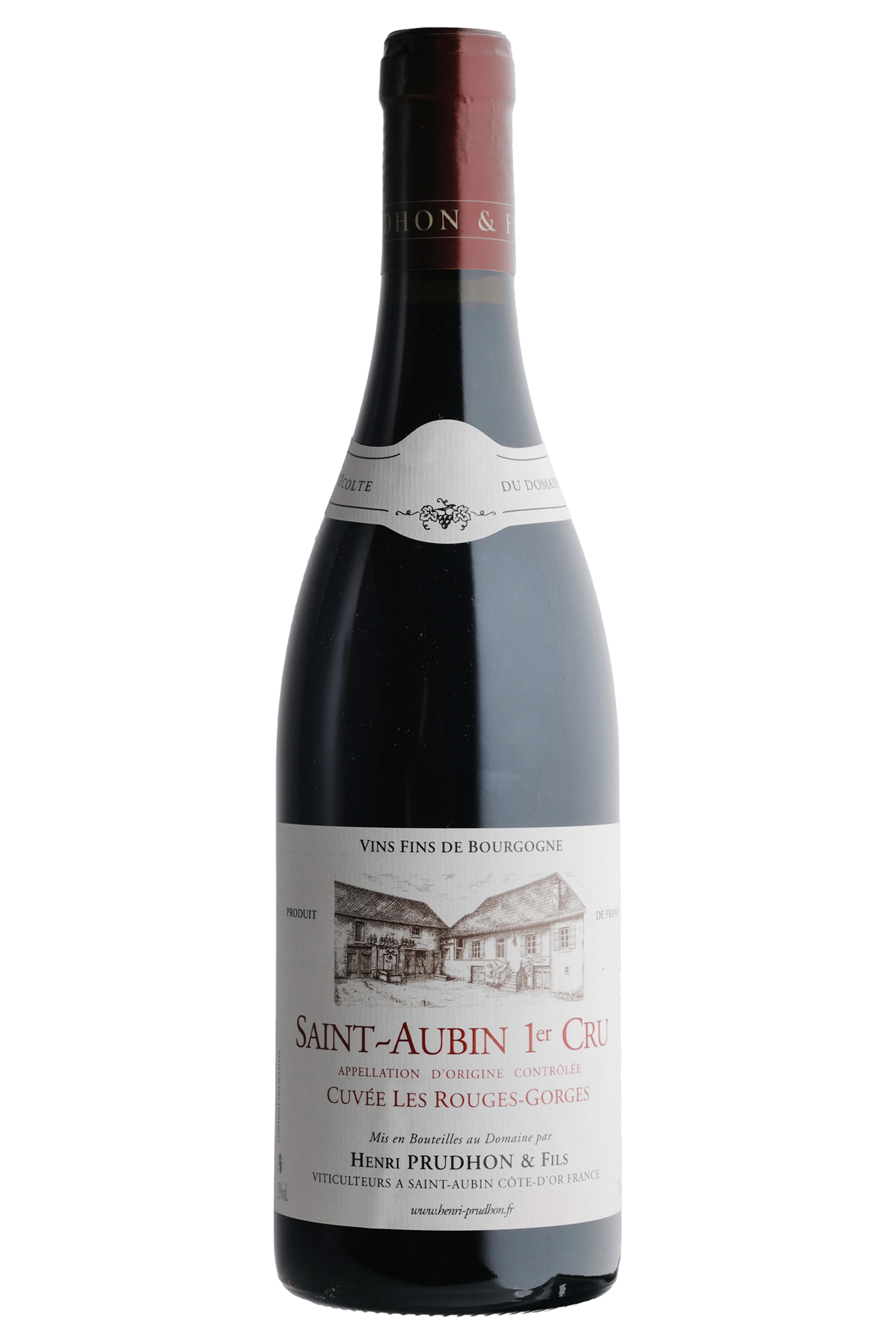 St Aubin Rouge, Les Rouges-Gorges, 1er Cru, Domaine Henri Prudhon, Burgundy 2022 bottle