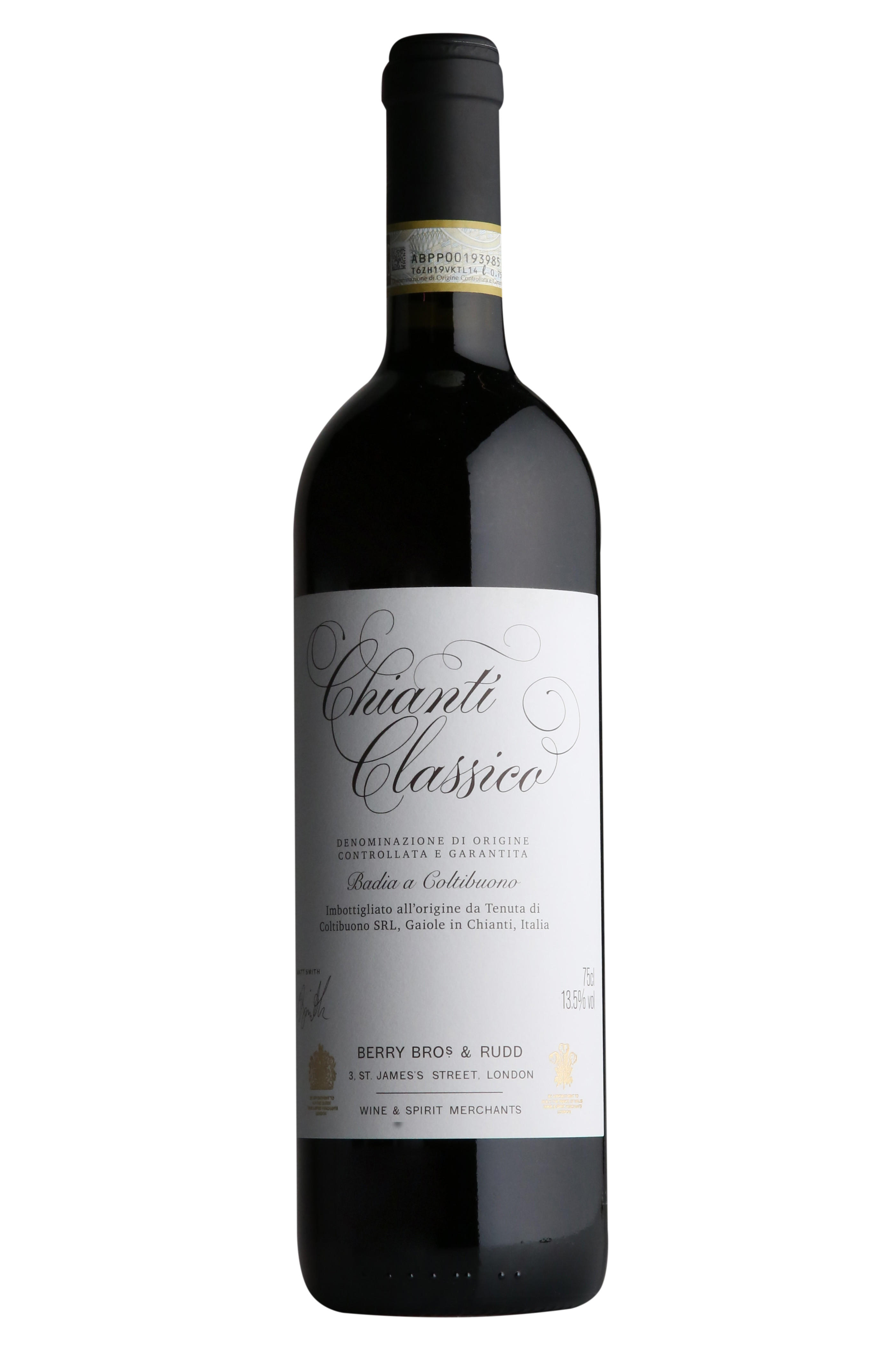 Berry Bros. & Rudd Chianti Classico by Badia a Coltibuono, Tuscany, Italy 2022 bottle