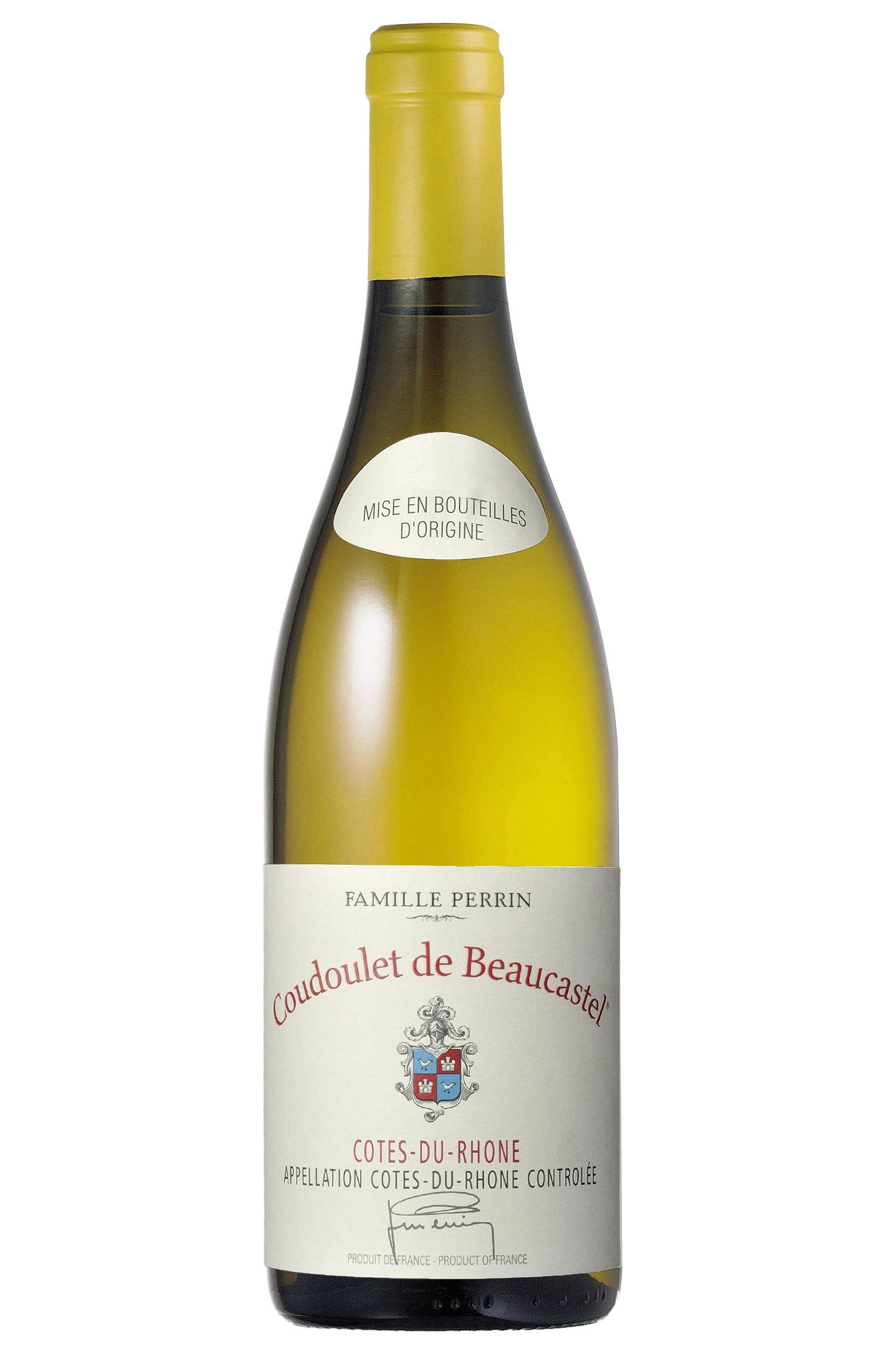 Côtes du Rhône Blanc, Coudoulet de Beaucastel, Famille Perrin 2023 bottle