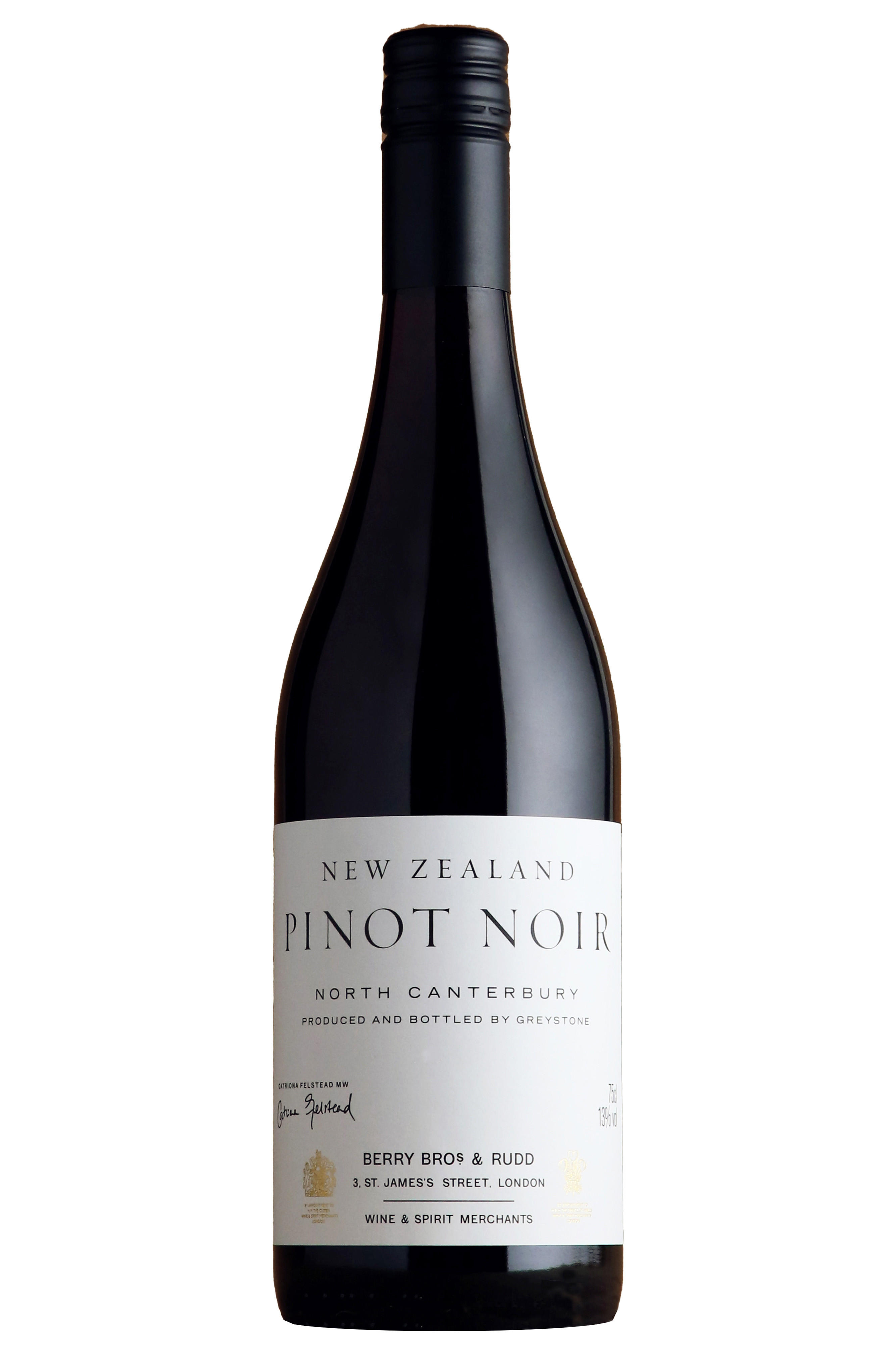 Berry Bros. & Rudd New Zealand Pinot Noir by Greystone Wines, North Canterbury 2023 bottle