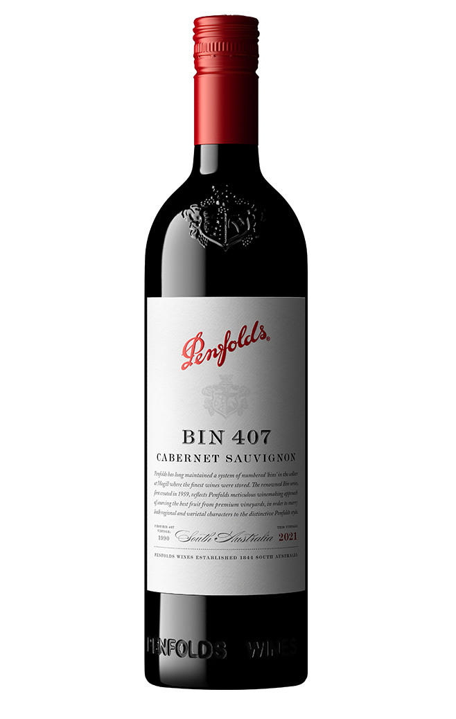 2023 Penfolds bin 407 cabernet sauvignon bottle