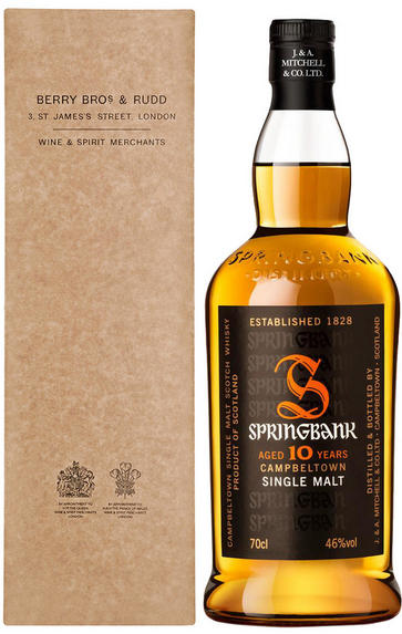 Springbank 10-year-old, Single Malt Scotch Whisky, 46% Gift Boxed